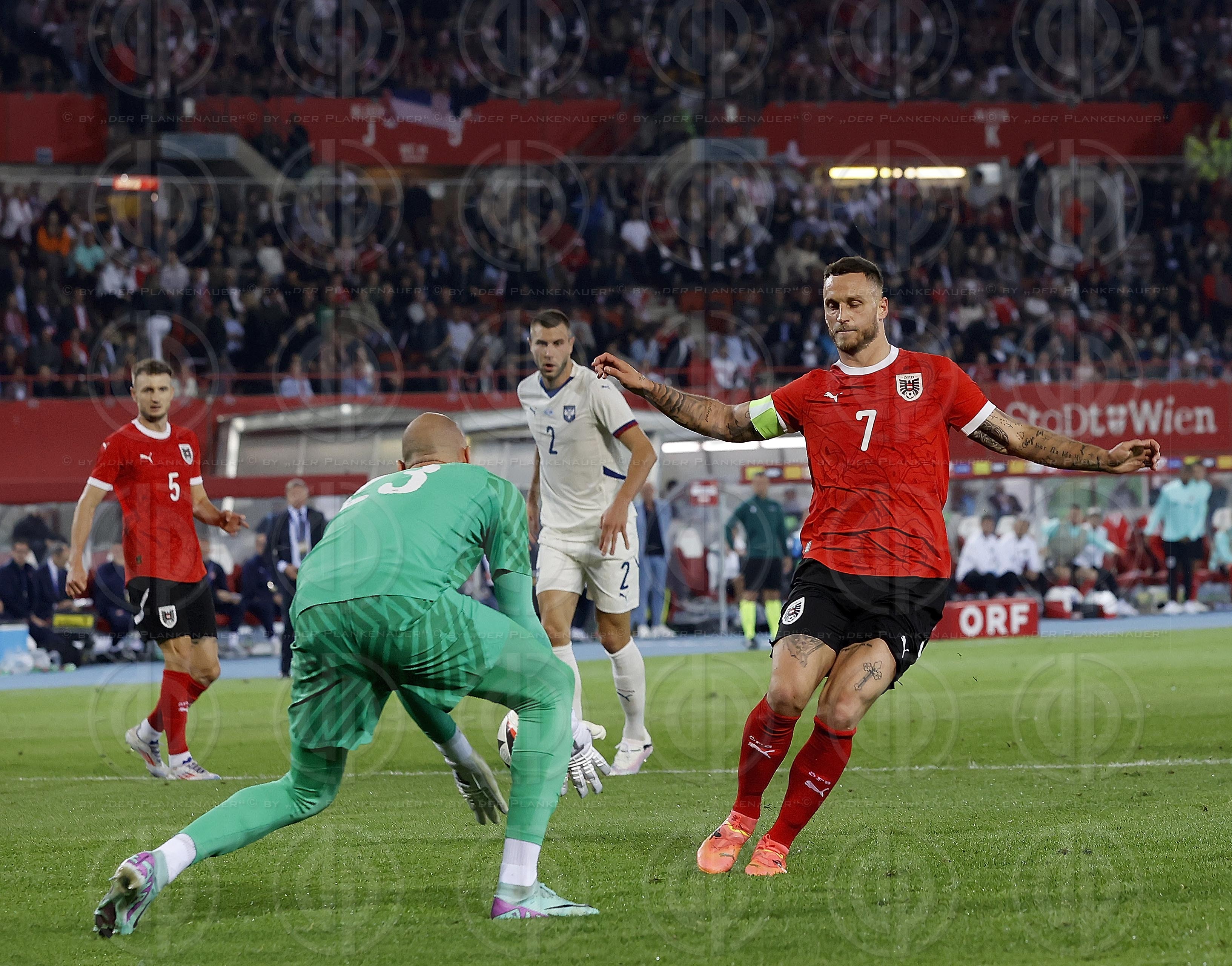 Länderspiel Österreich vs. Serbien (2:1) am 04.06.2024