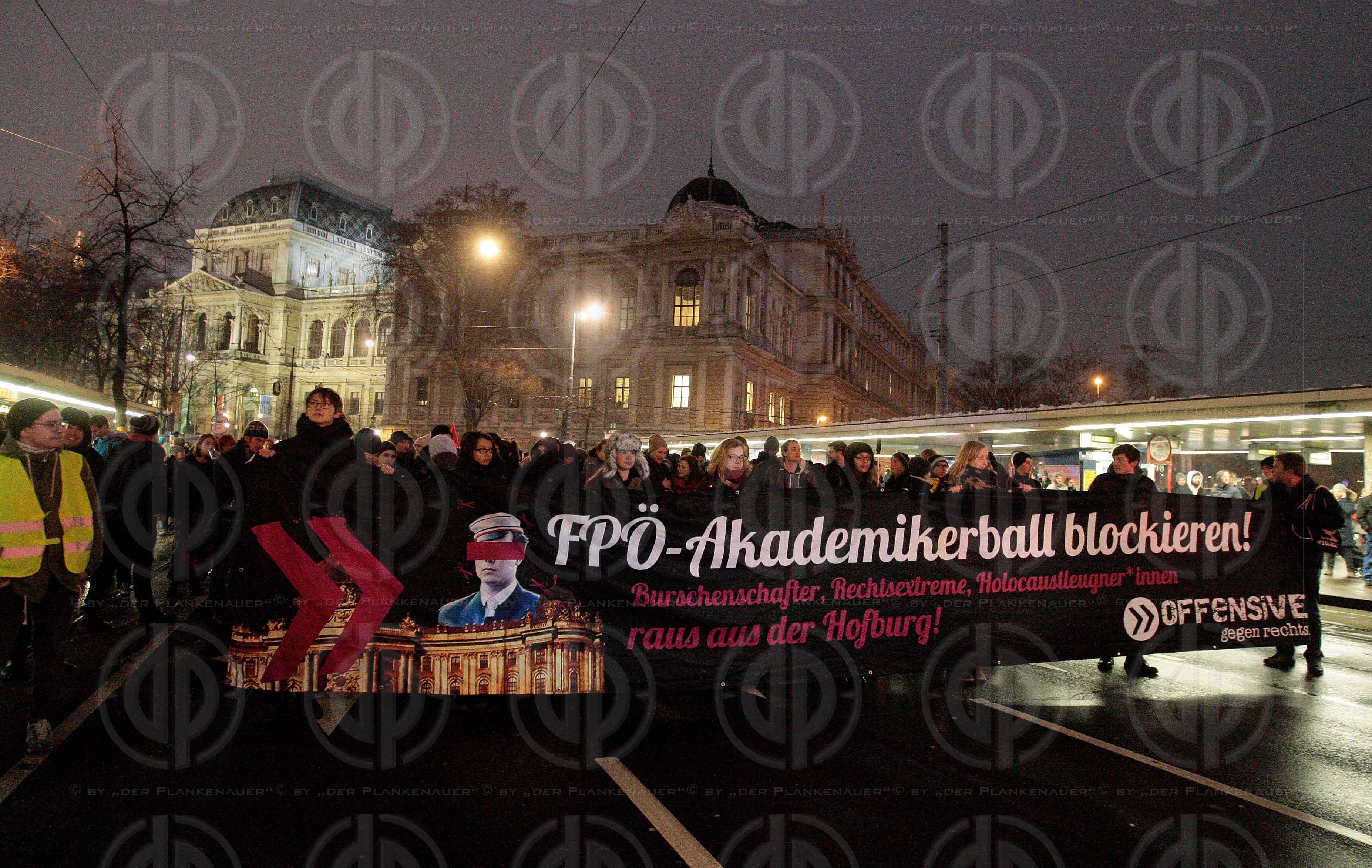 Demos rund um den Akademikerball (WKR-Ball) 2017