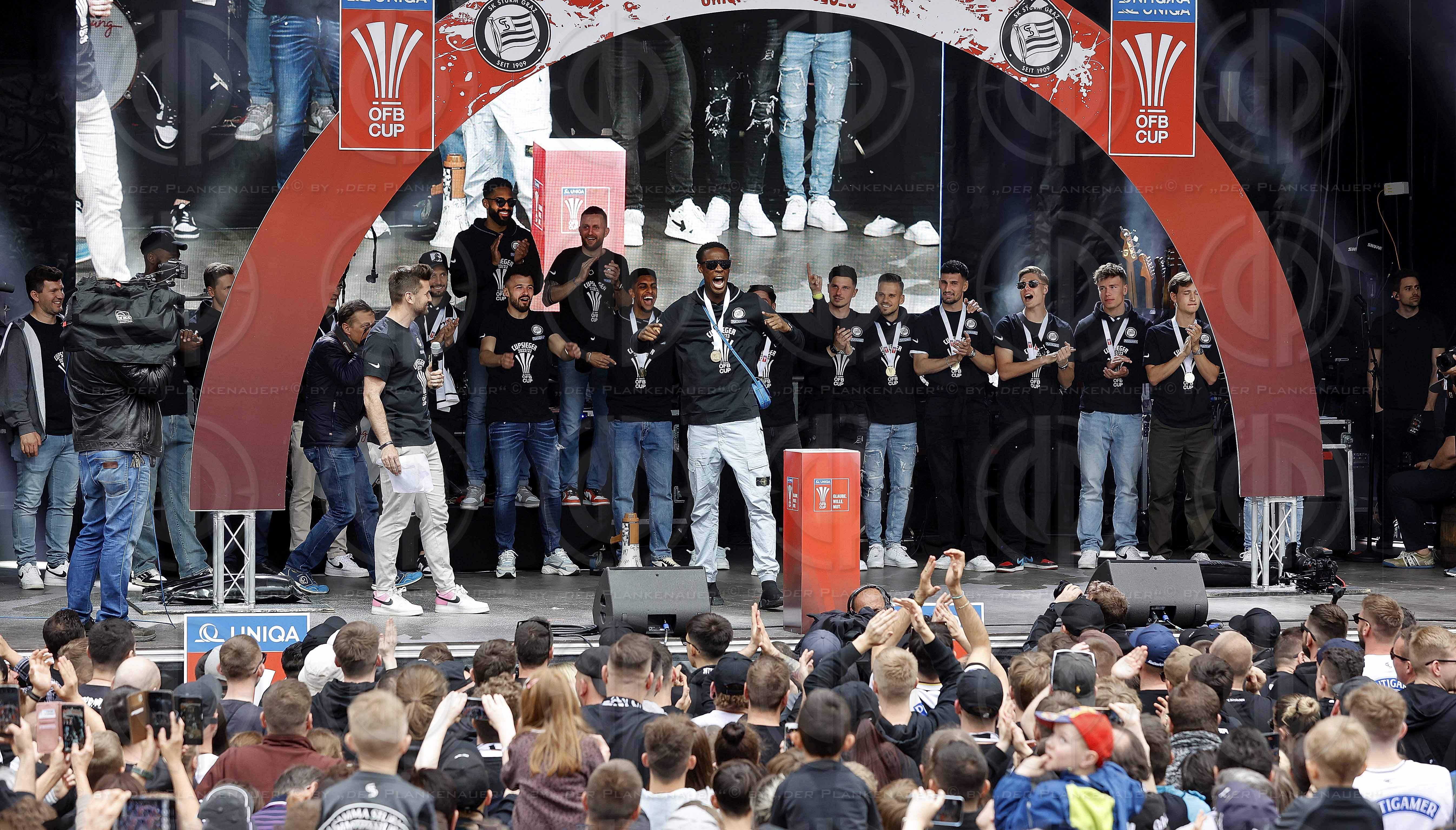 SK Sturm Cupsiegerfeier am Hauptplatz  am 01.05..2023