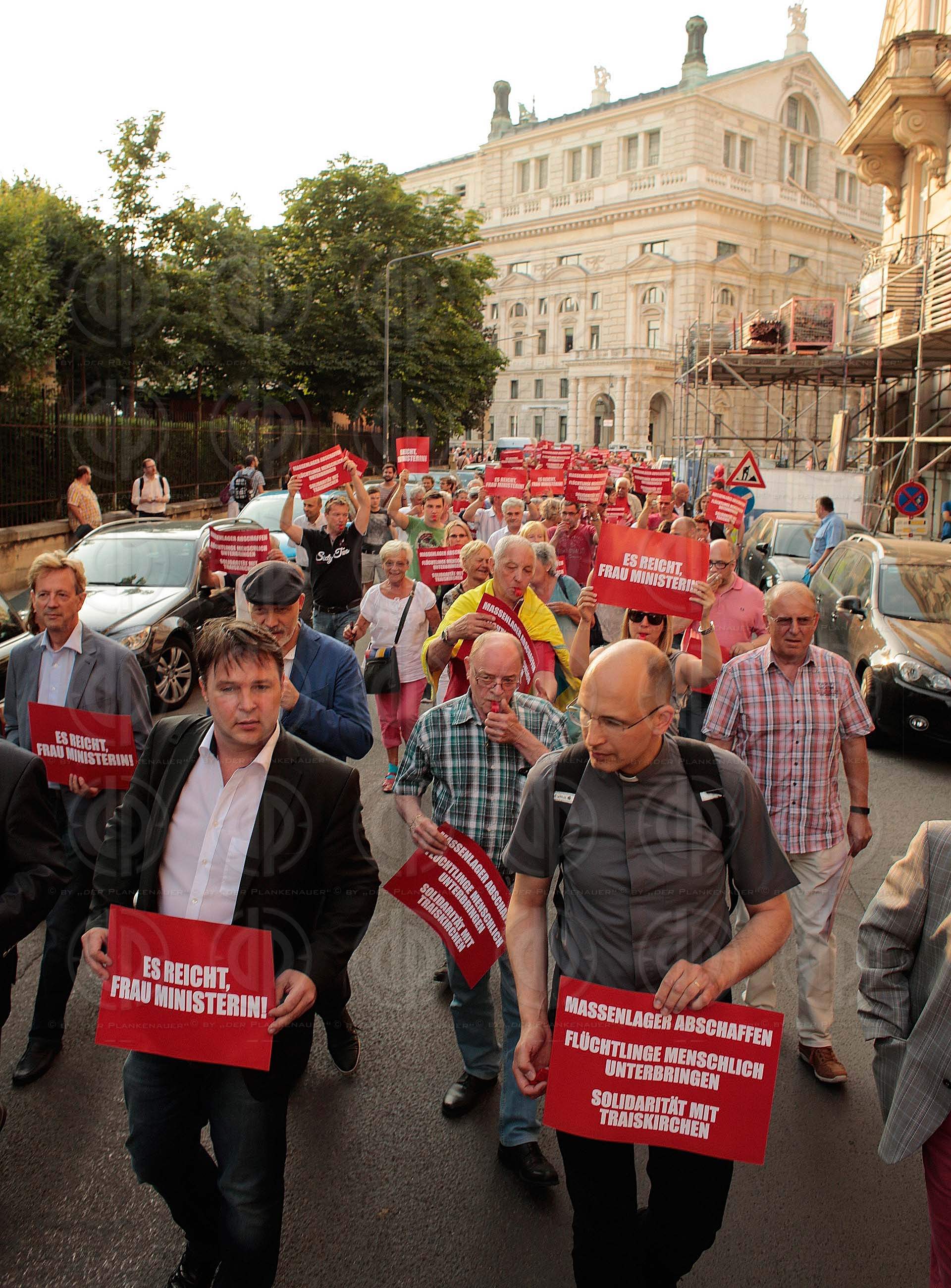 Traiskirchner Protest gegen Asylpolitik