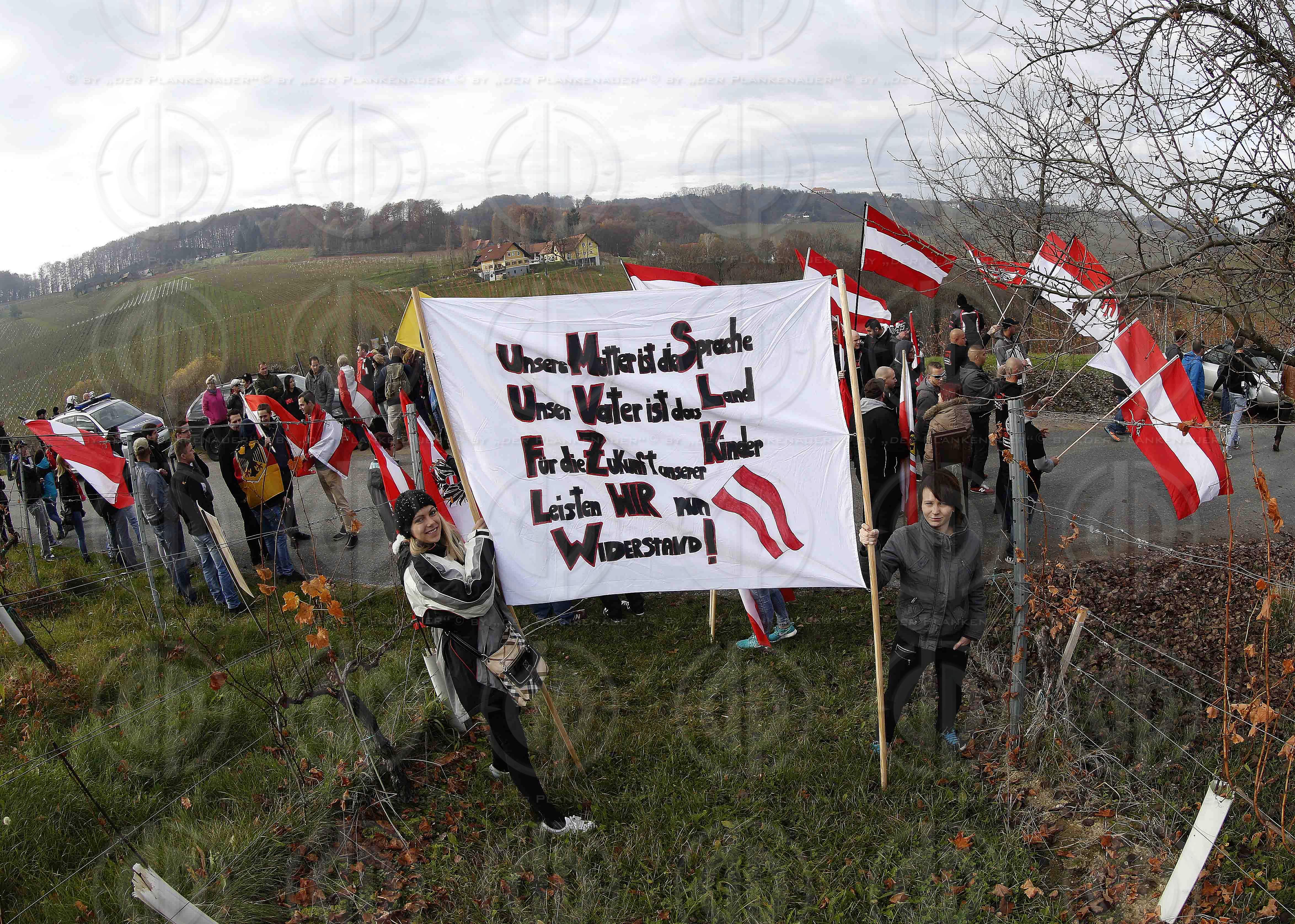 Antifa-Demo und Gegendemo in Spielfeld und Umgebung