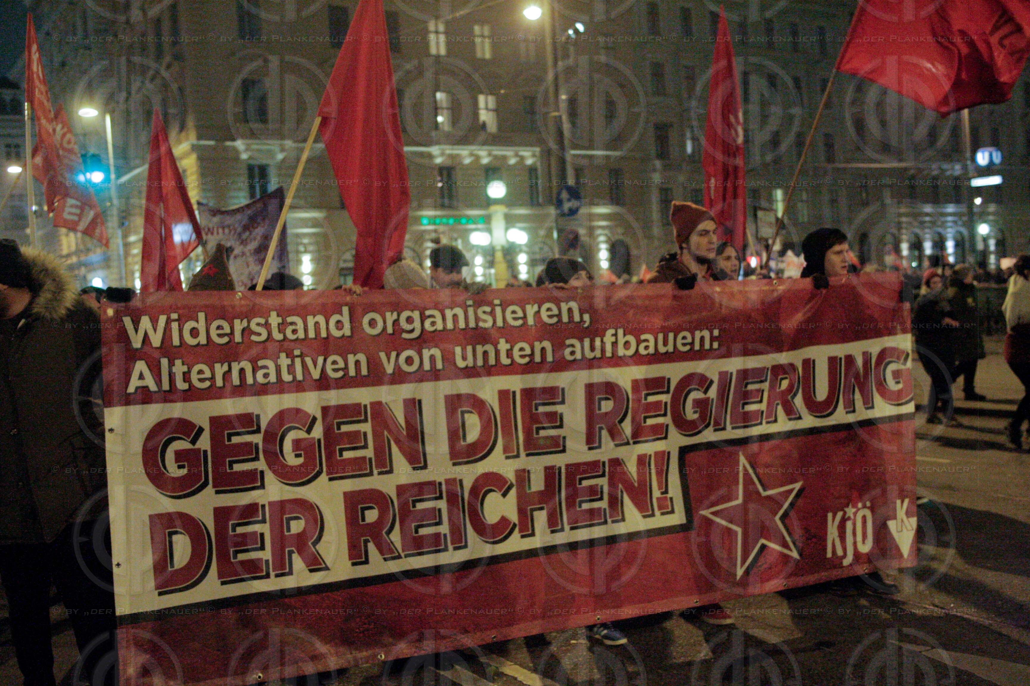 Demos gegen den Akadenikerball 2018