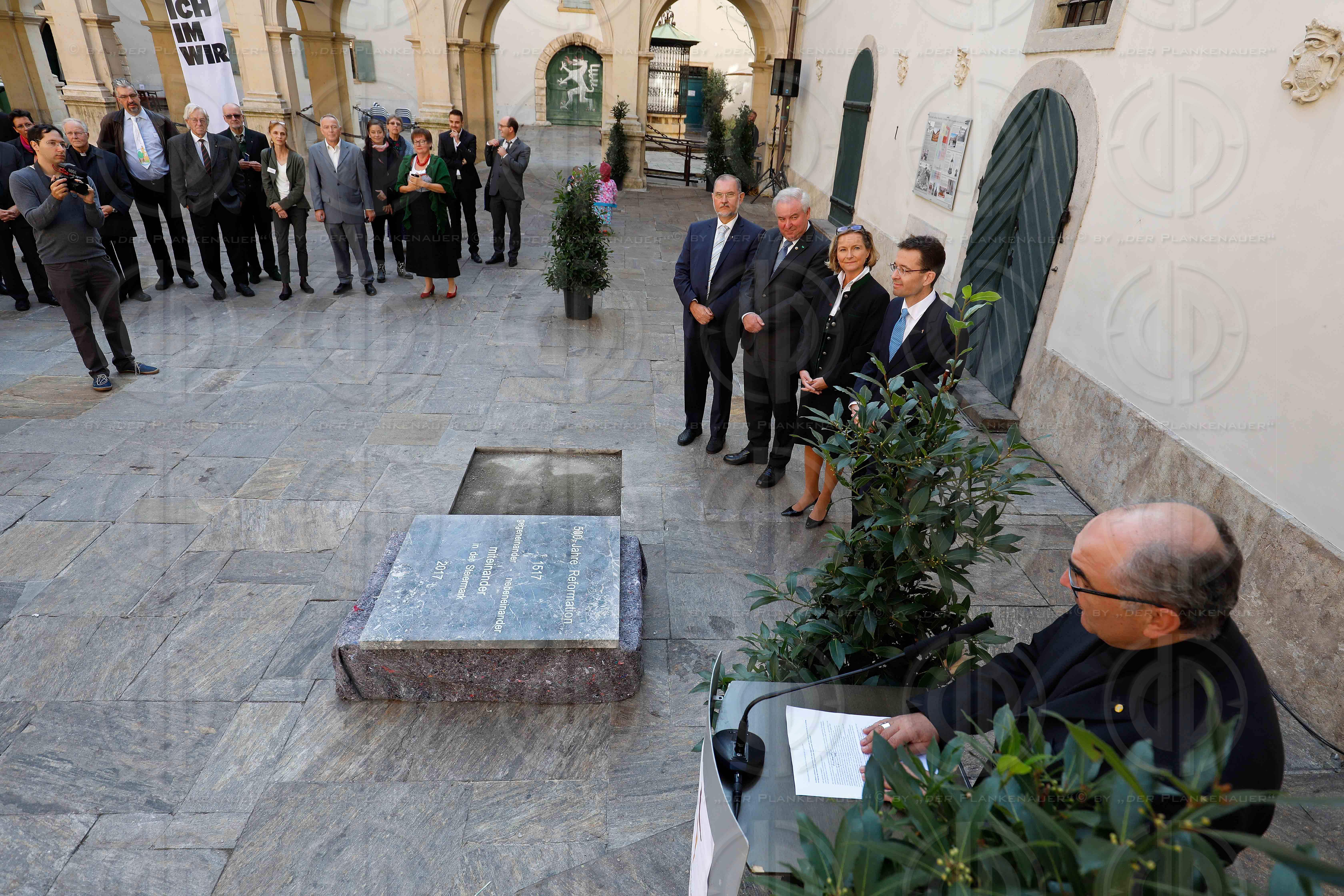 Festakt 500 Jahre Reformation - Verlegung Gedenkstein