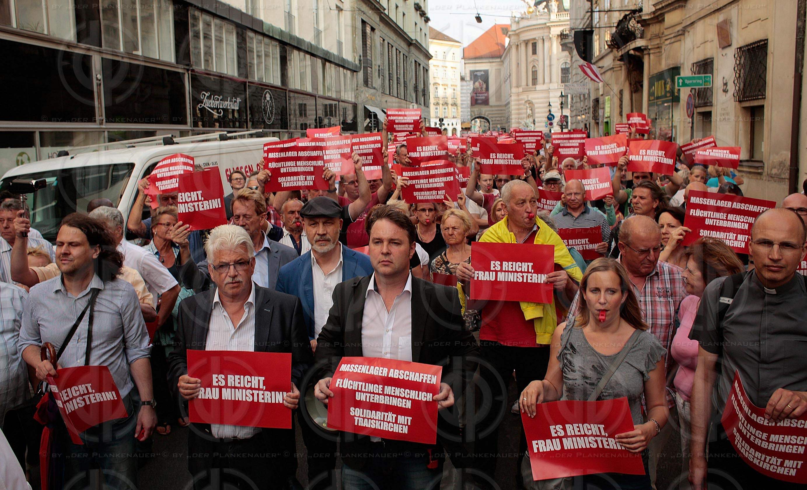 Traiskirchner Protest gegen Asylpolitik