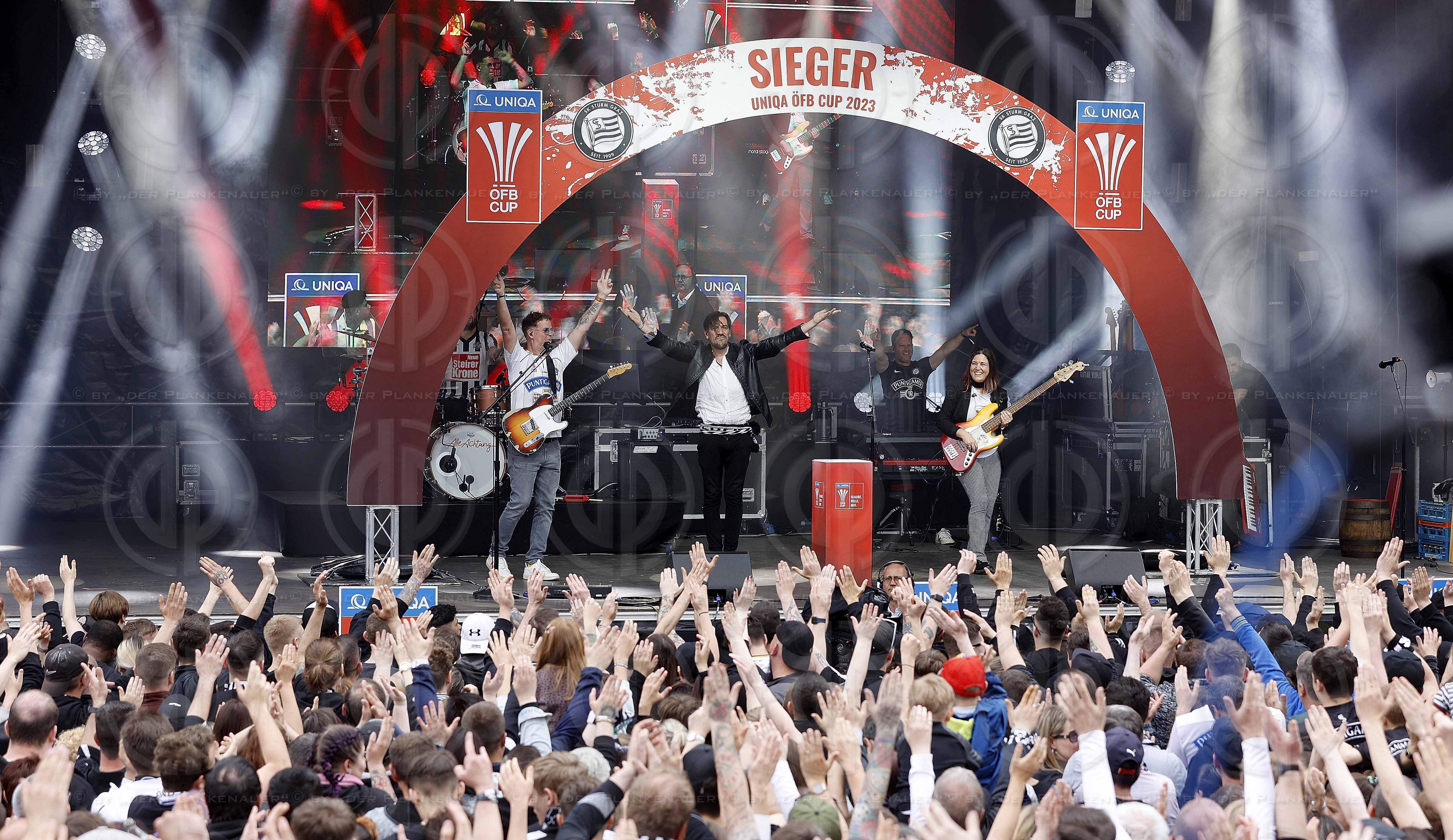 SK Sturm Cupsiegerfeier am Hauptplatz  am 01.05..2023