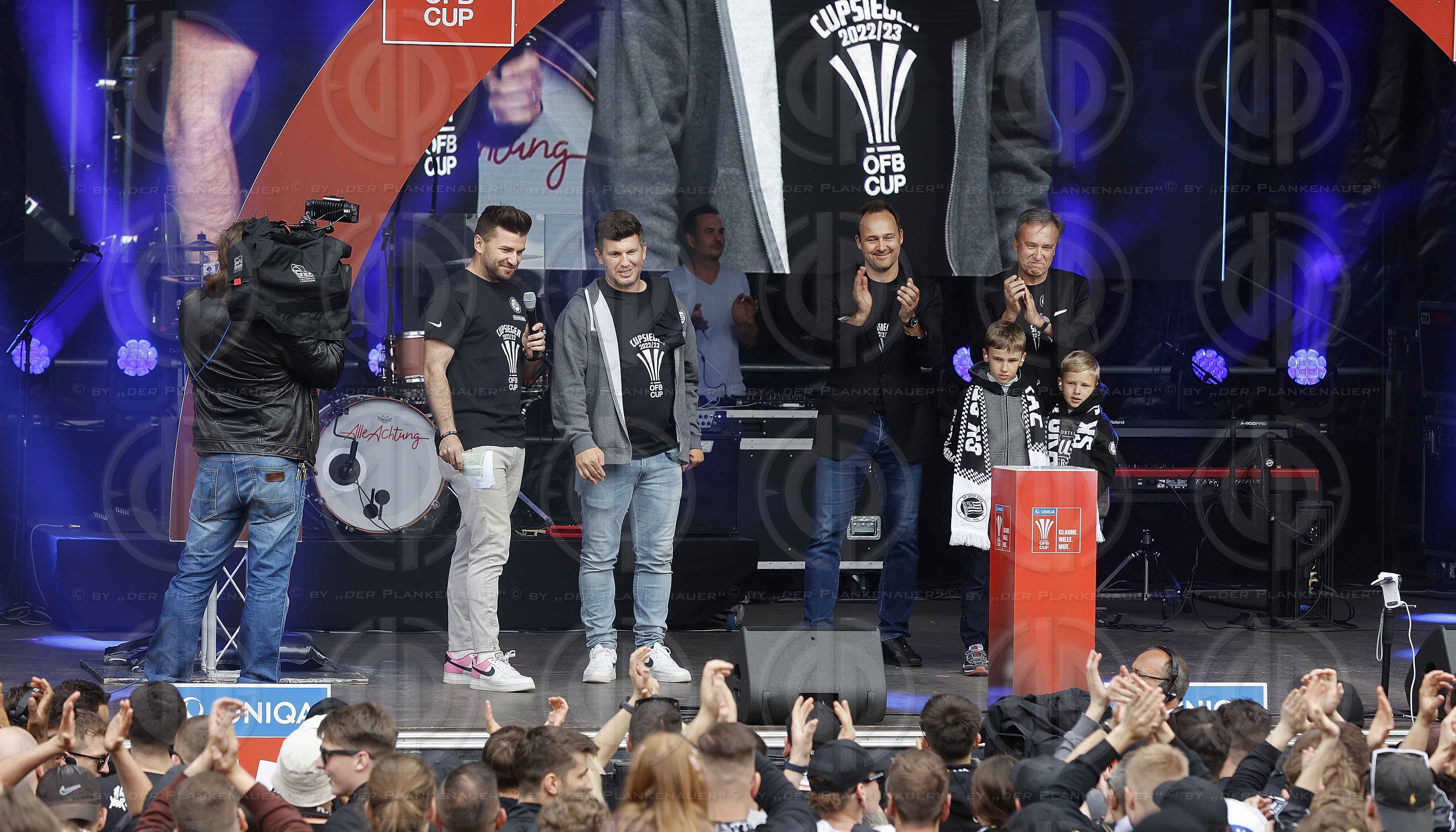 SK Sturm Cupsiegerfeier am Hauptplatz  am 01.05..2023