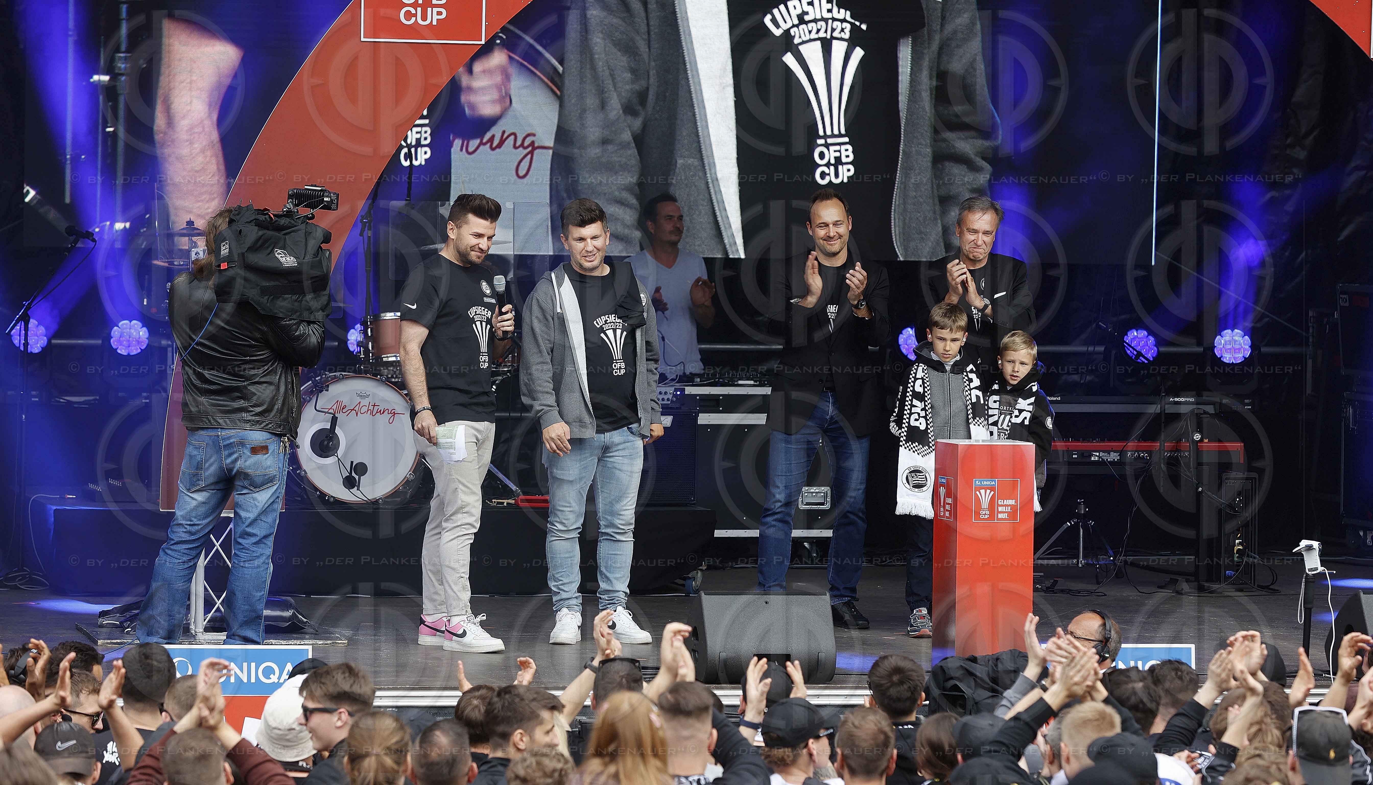 SK Sturm Cupsiegerfeier am Hauptplatz  am 01.05..2023