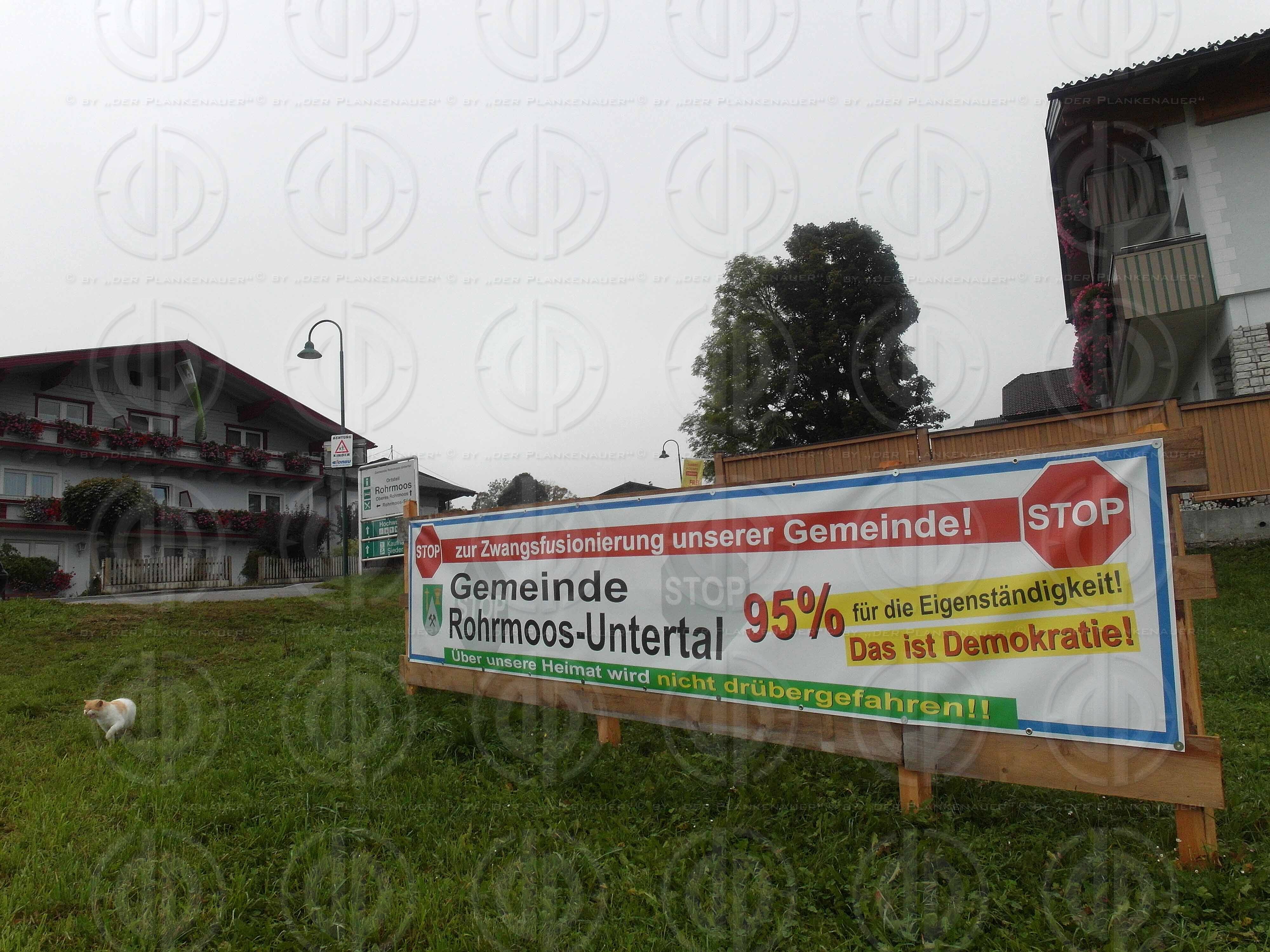 Protest gegen Gemeindezusammenlegungen in der Steiermark