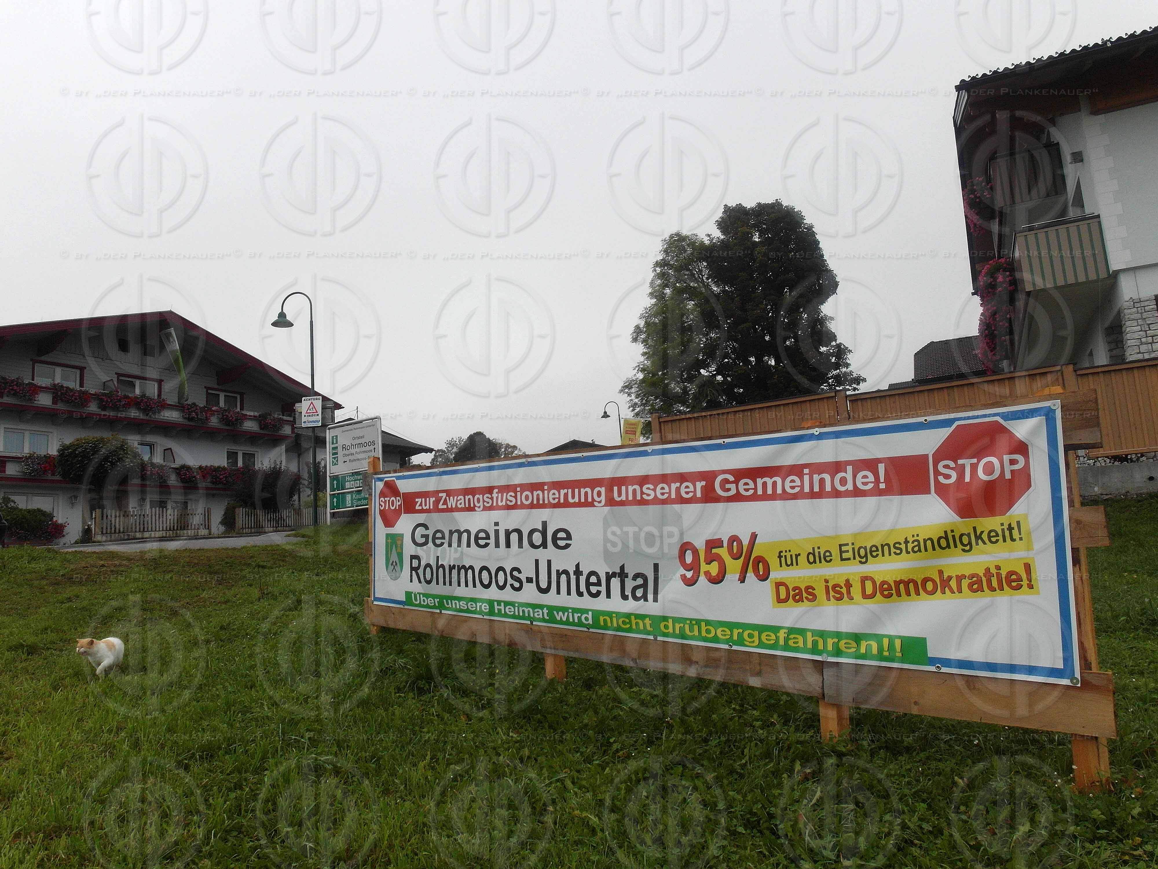 Protest gegen Gemeindezusammenlegungen in der Steiermark