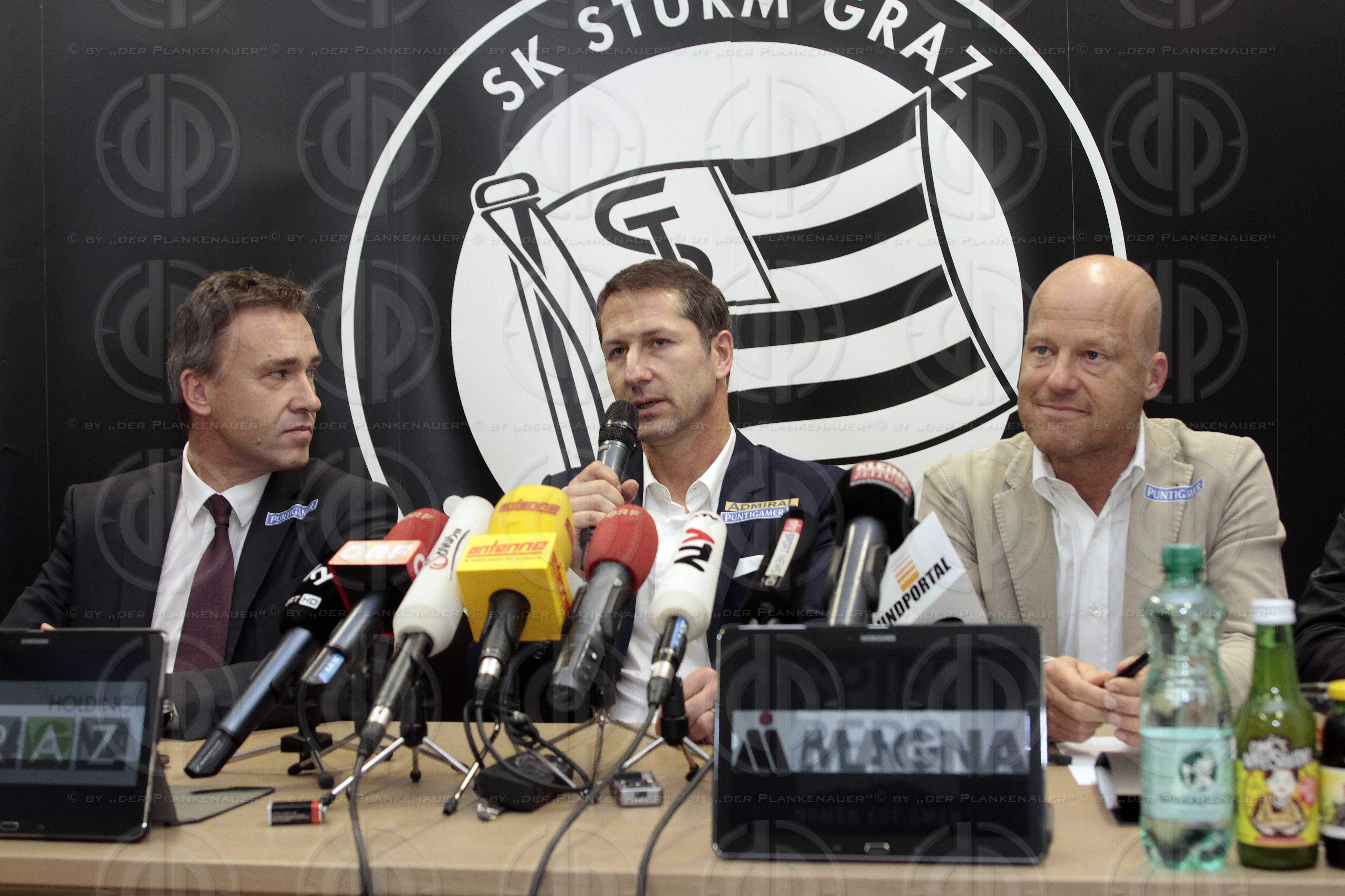 SK Sturm Pressekonferenz - neuer Trainer