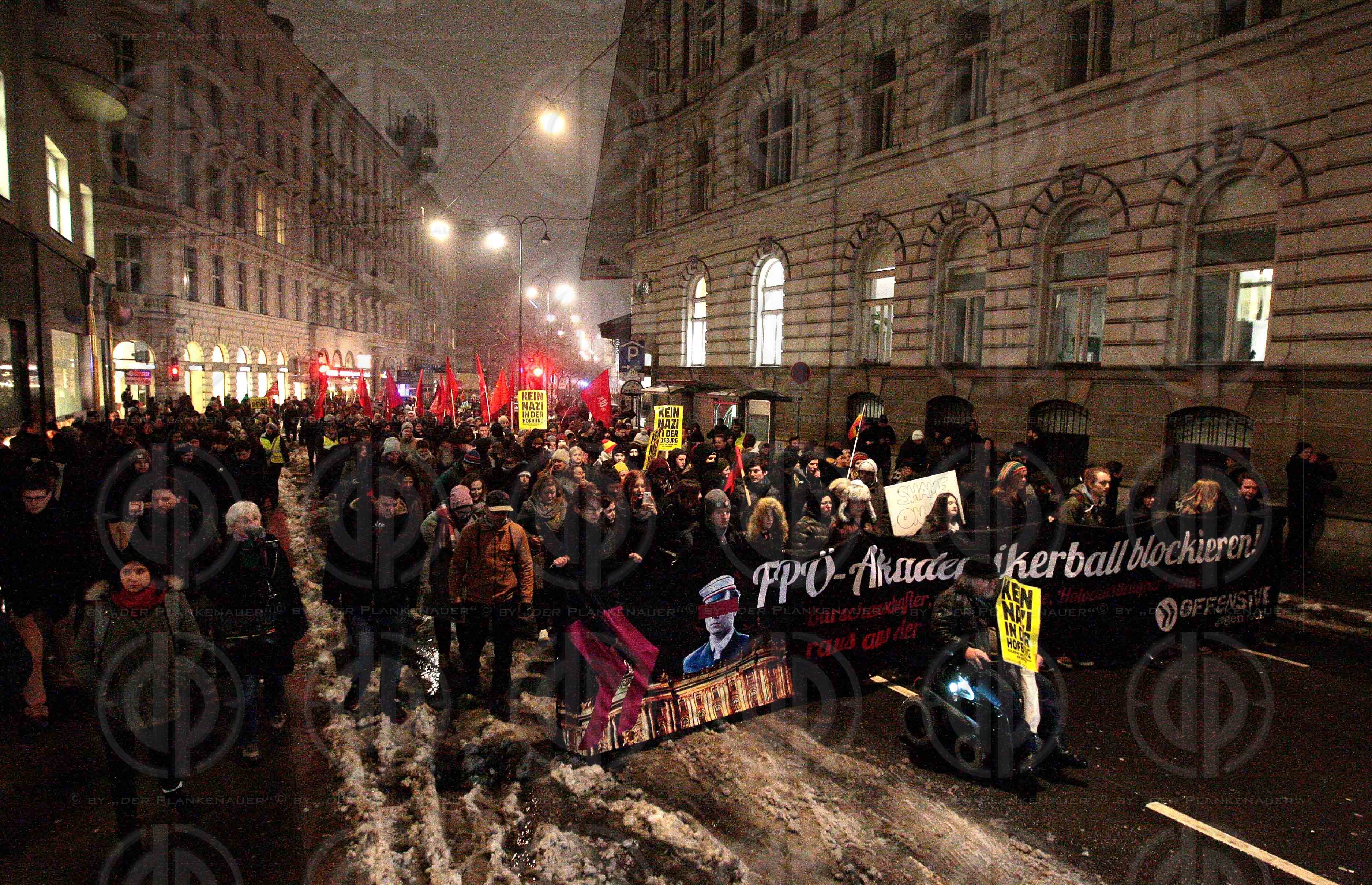 Demos rund um den Akademikerball (WKR-Ball) 2017