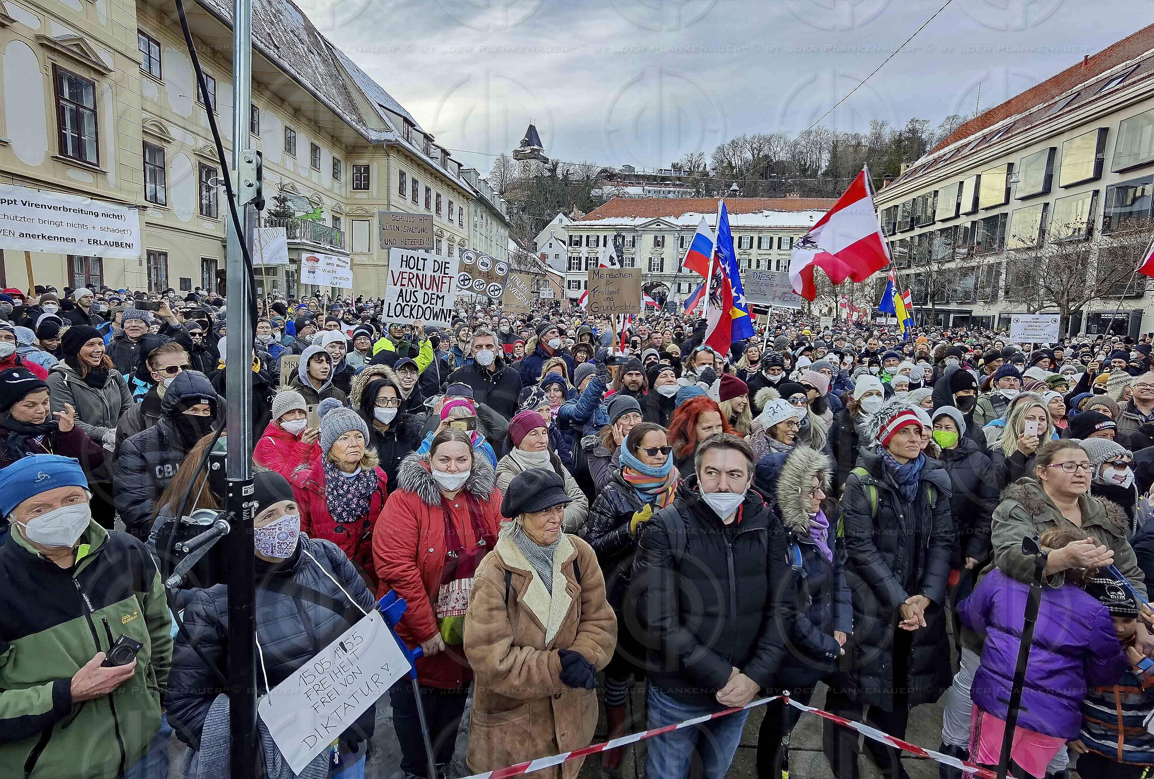 Demo Keine Impfplicht in Graz am 12.12.2021