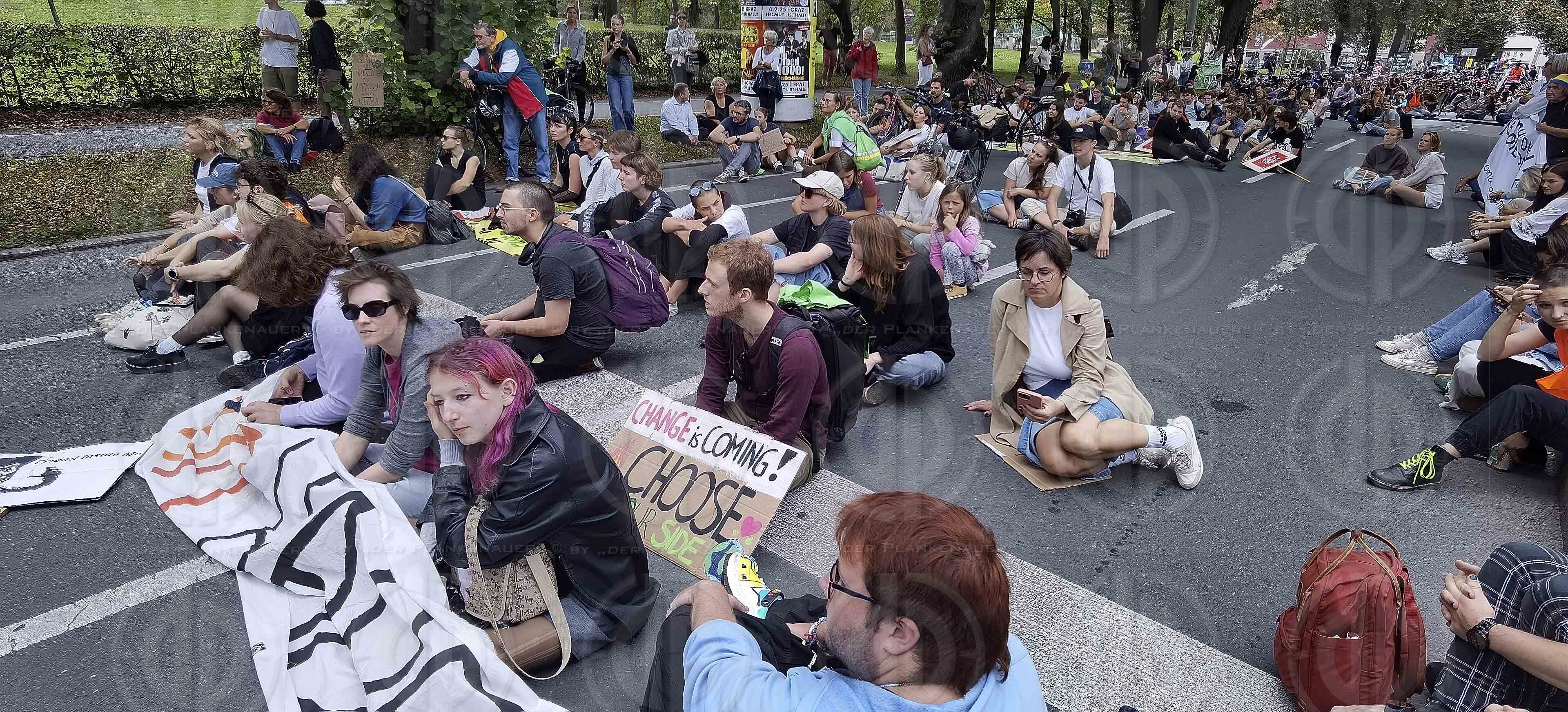 Klima-Demo der letzten Generation in Graz am 20.09..2024