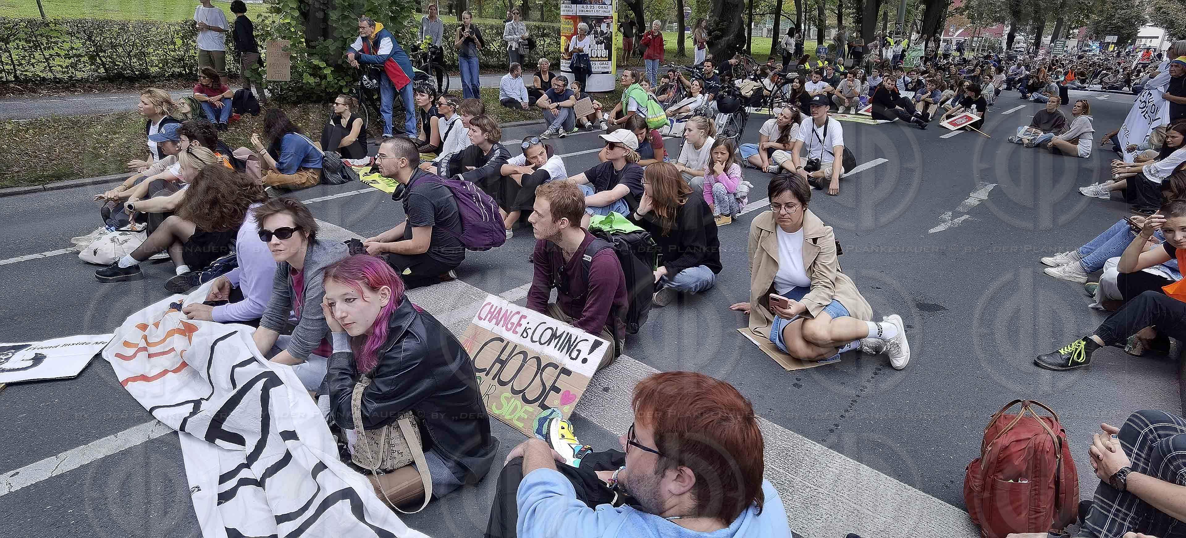 Klima-Demo der letzten Generation in Graz am 20.09..2024