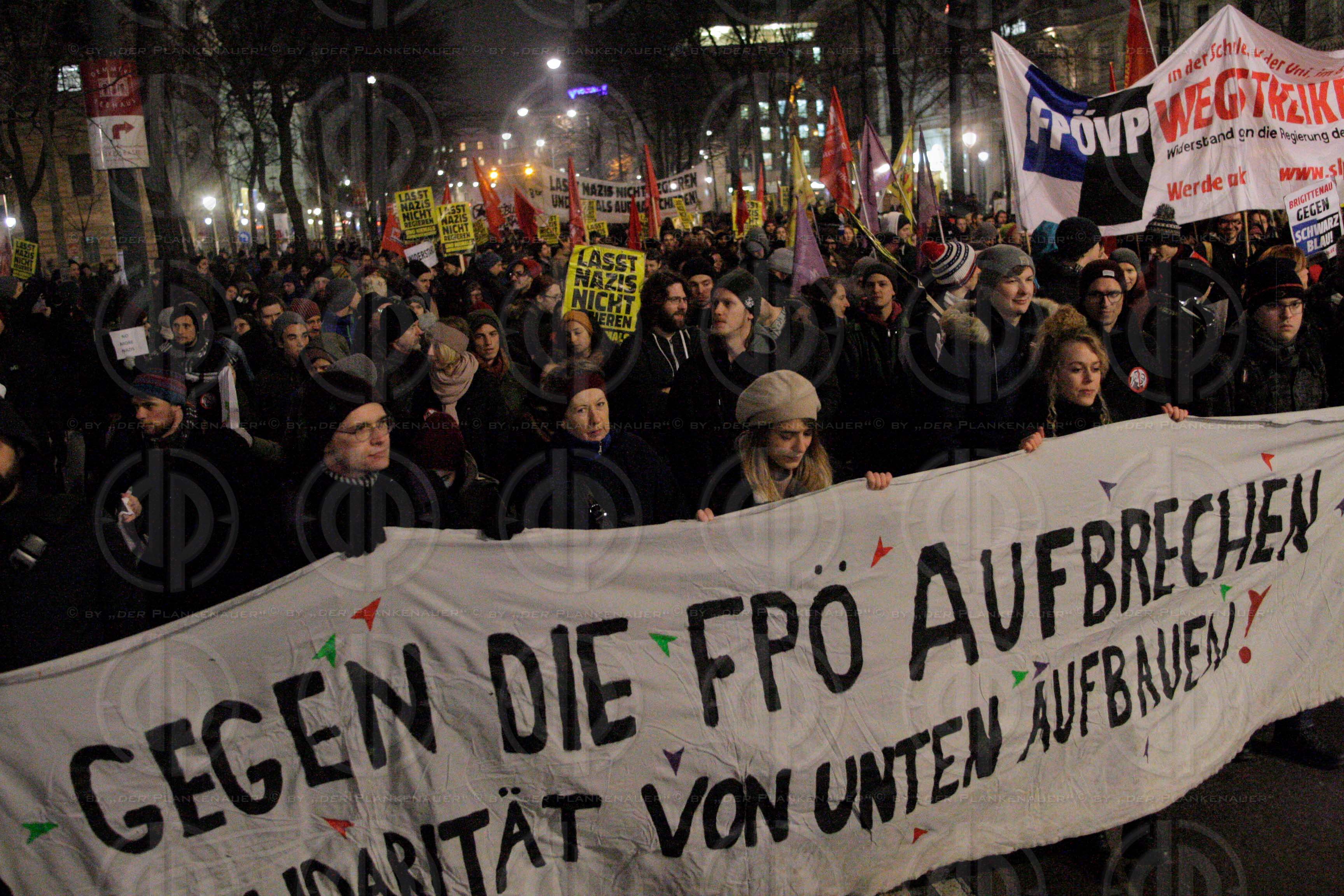 Demos gegen den Akadenikerball 2018