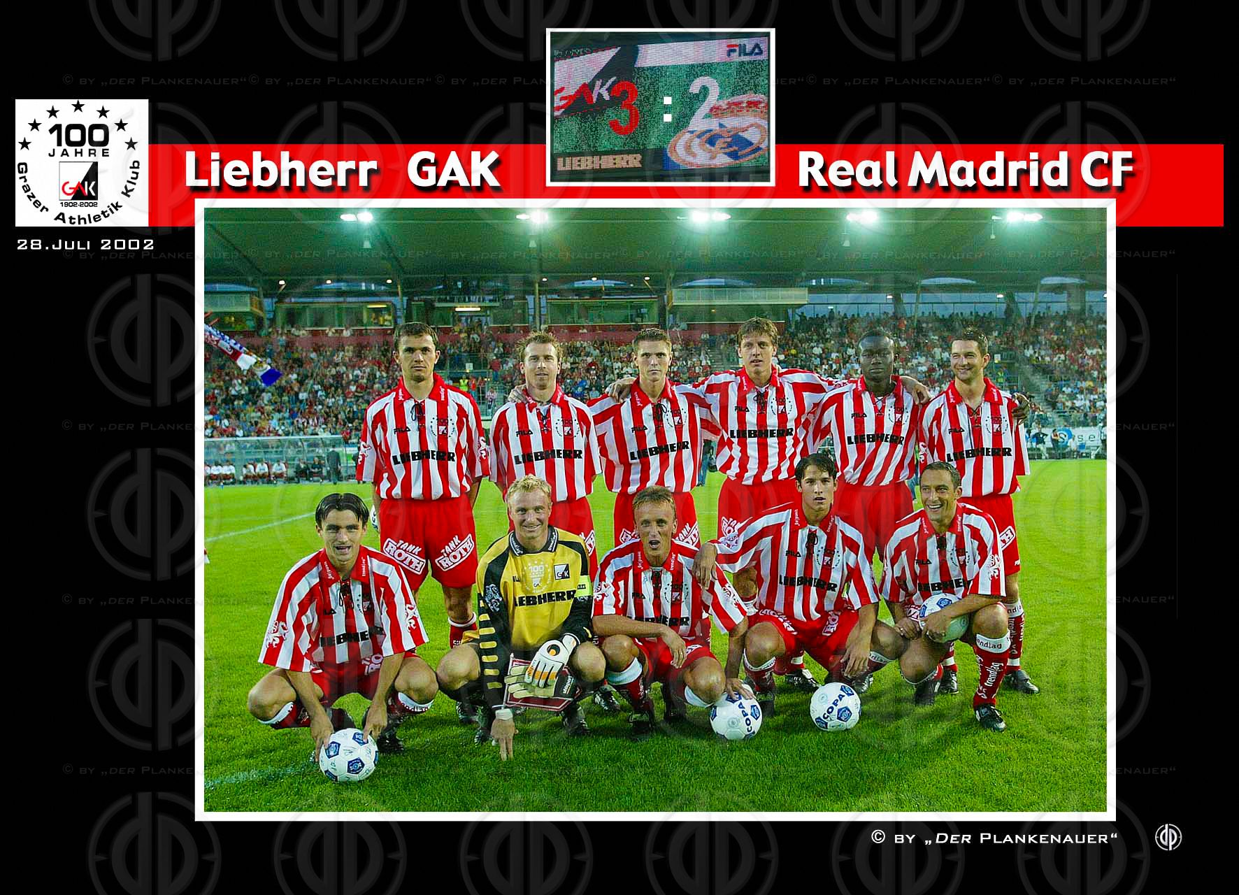 100 Jahre GAK, Jubiläumsspiel GAK vs. Real Madrid (3:2) am 28.0