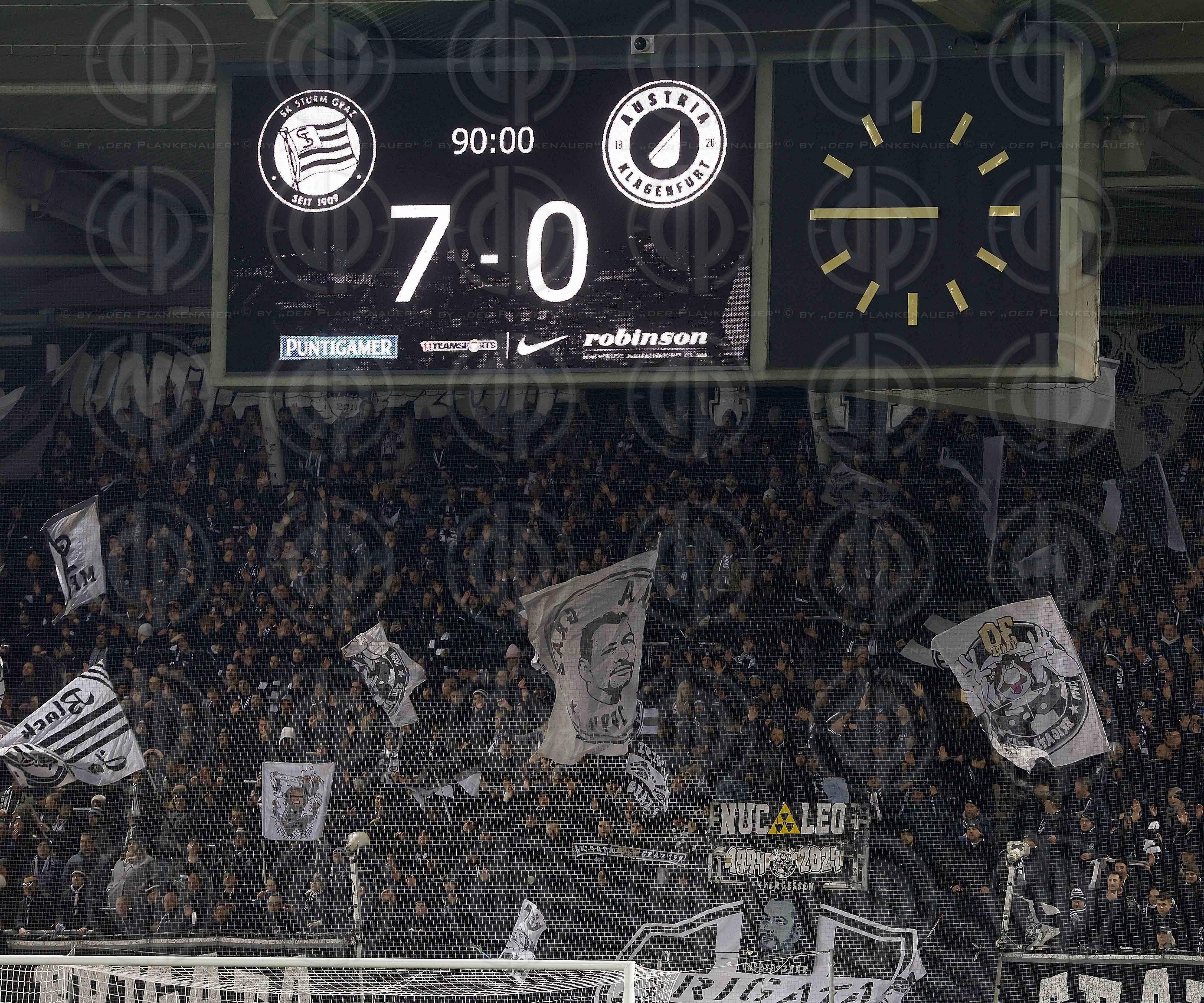 SK Sturm vs. SK Austria Klagenfurt (7:0) am 23.11.2024