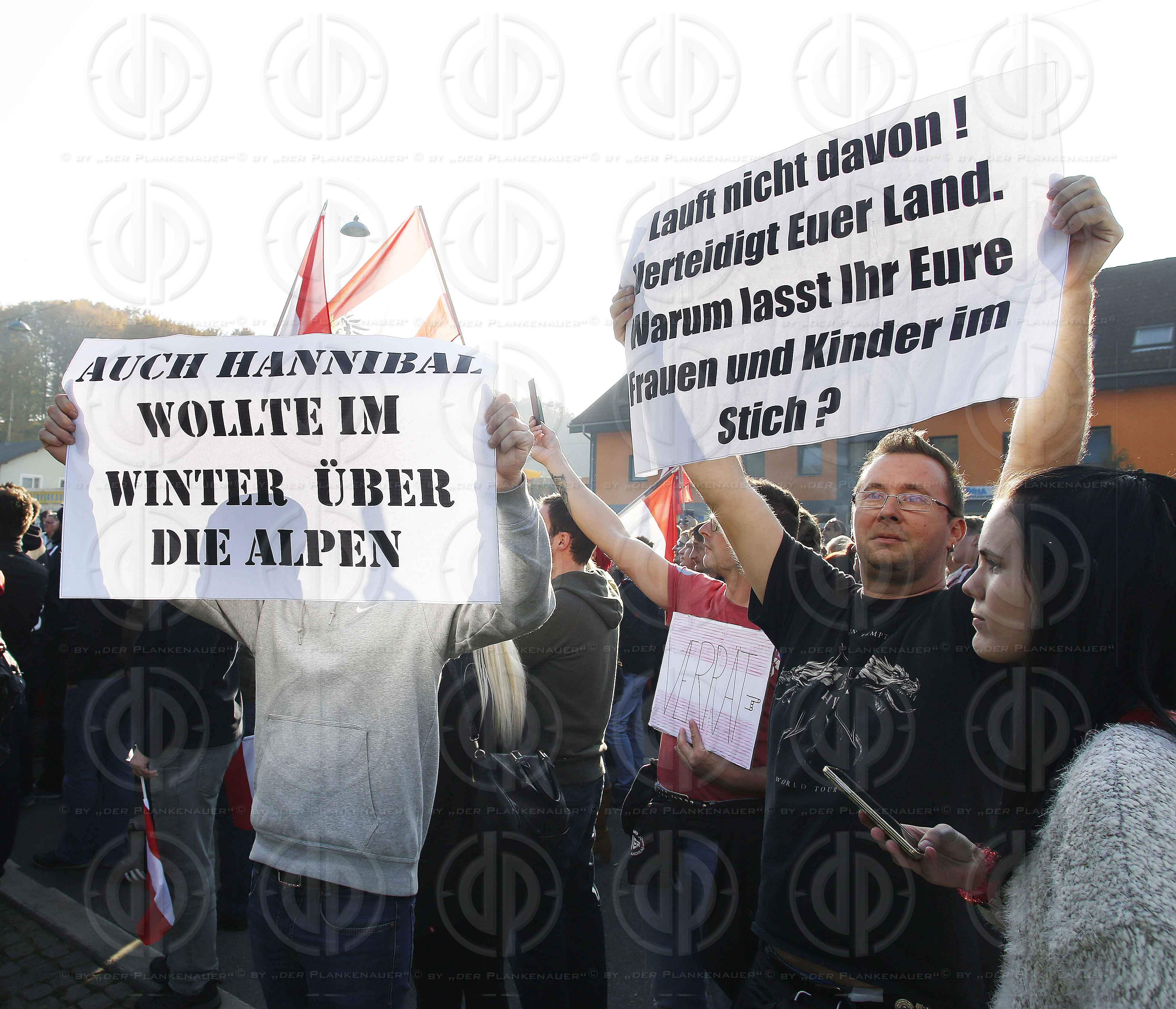 Demo gegen Fluechtlinge in Spielfeld