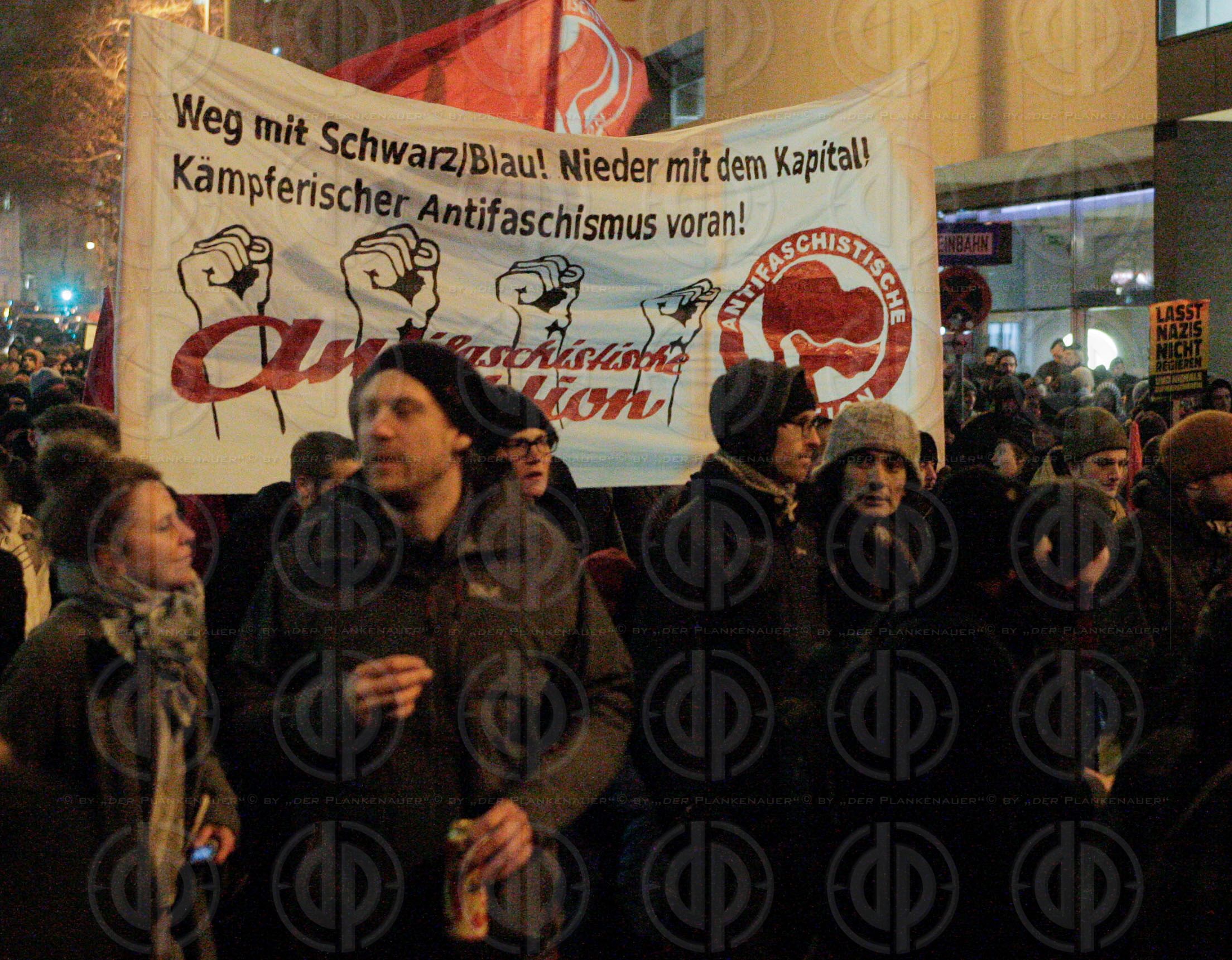 Demos gegen den Akadenikerball 2018