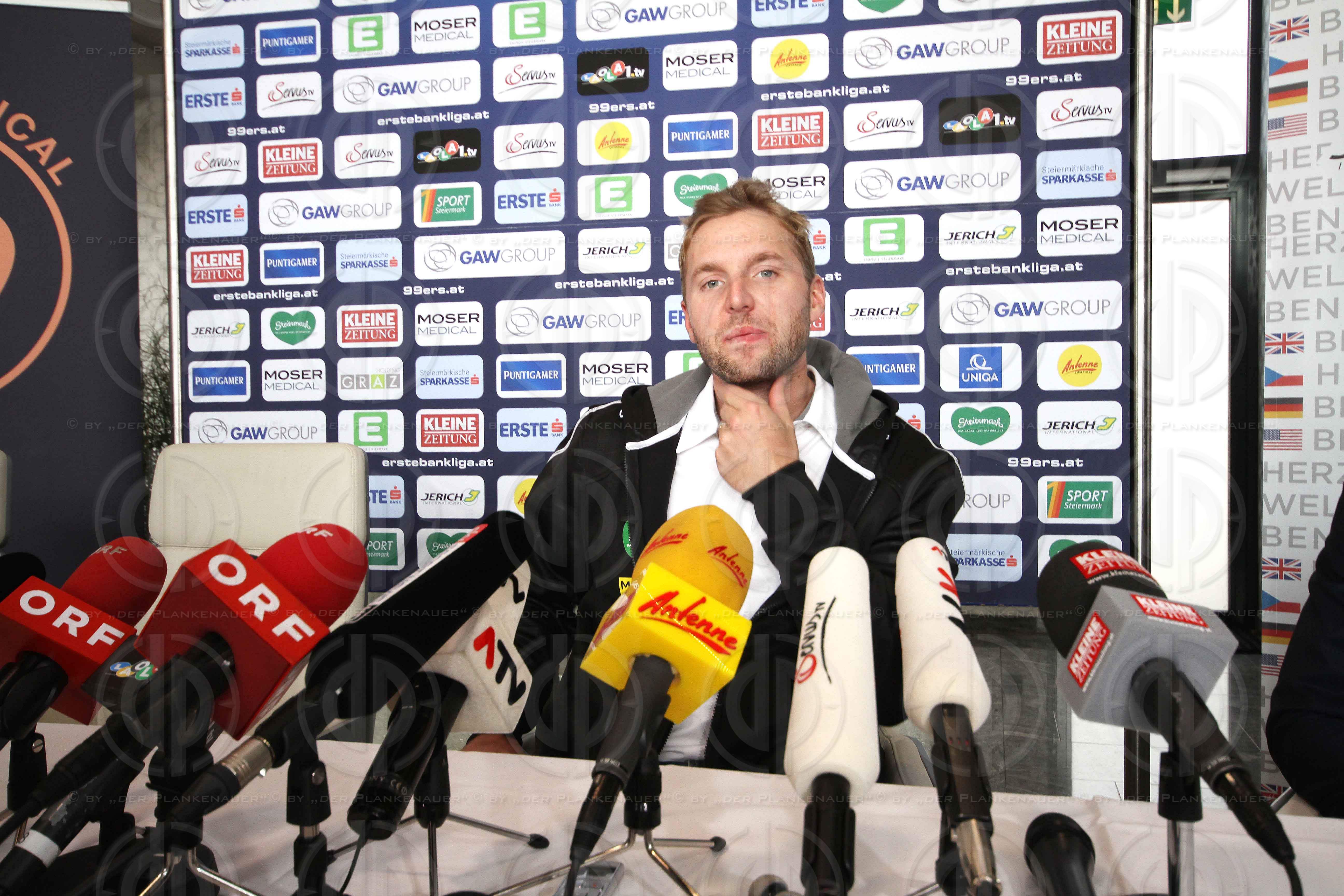 PK Thomas Vanek bei den Graz 99ers