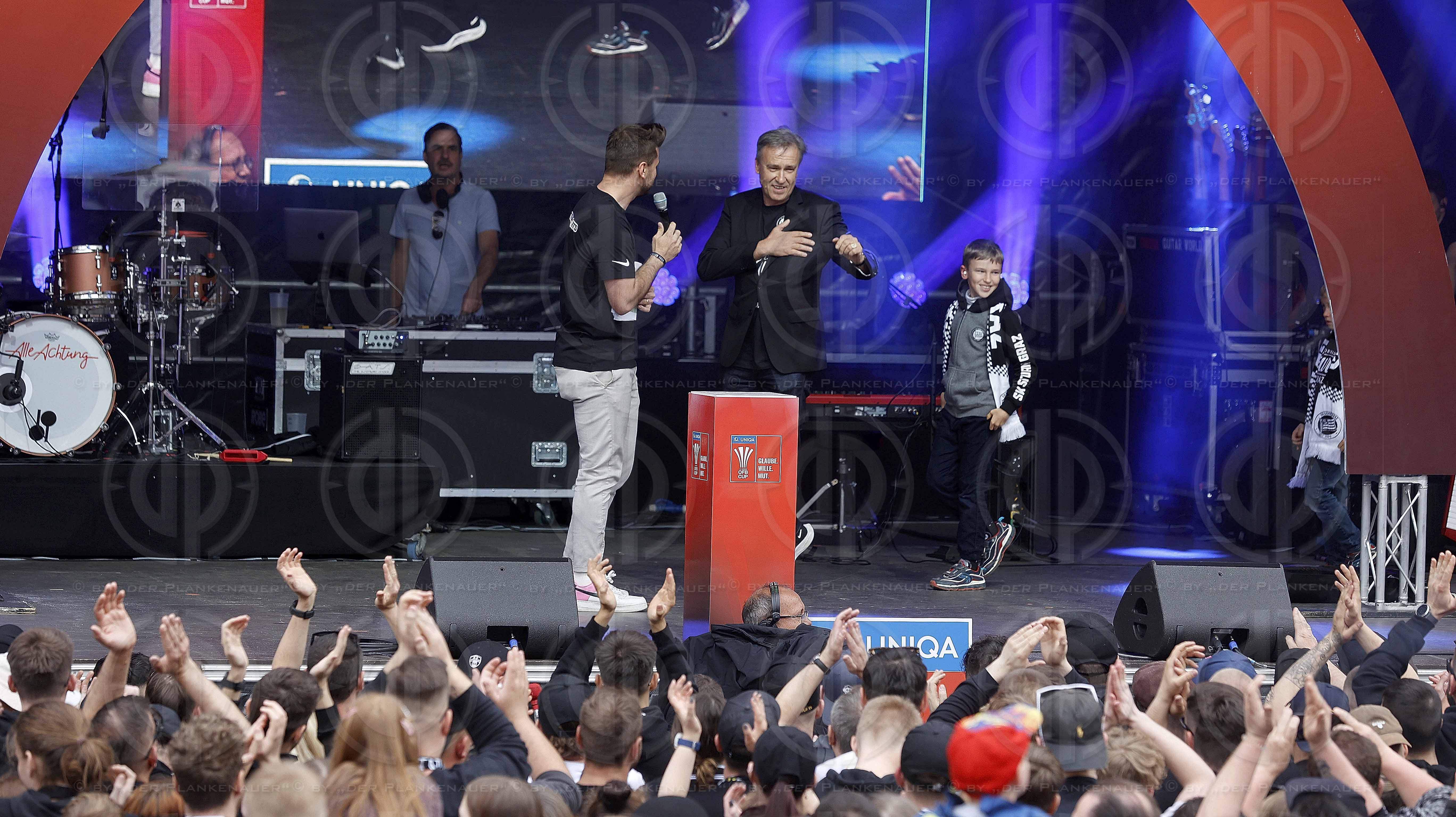 SK Sturm Cupsiegerfeier am Hauptplatz  am 01.05..2023