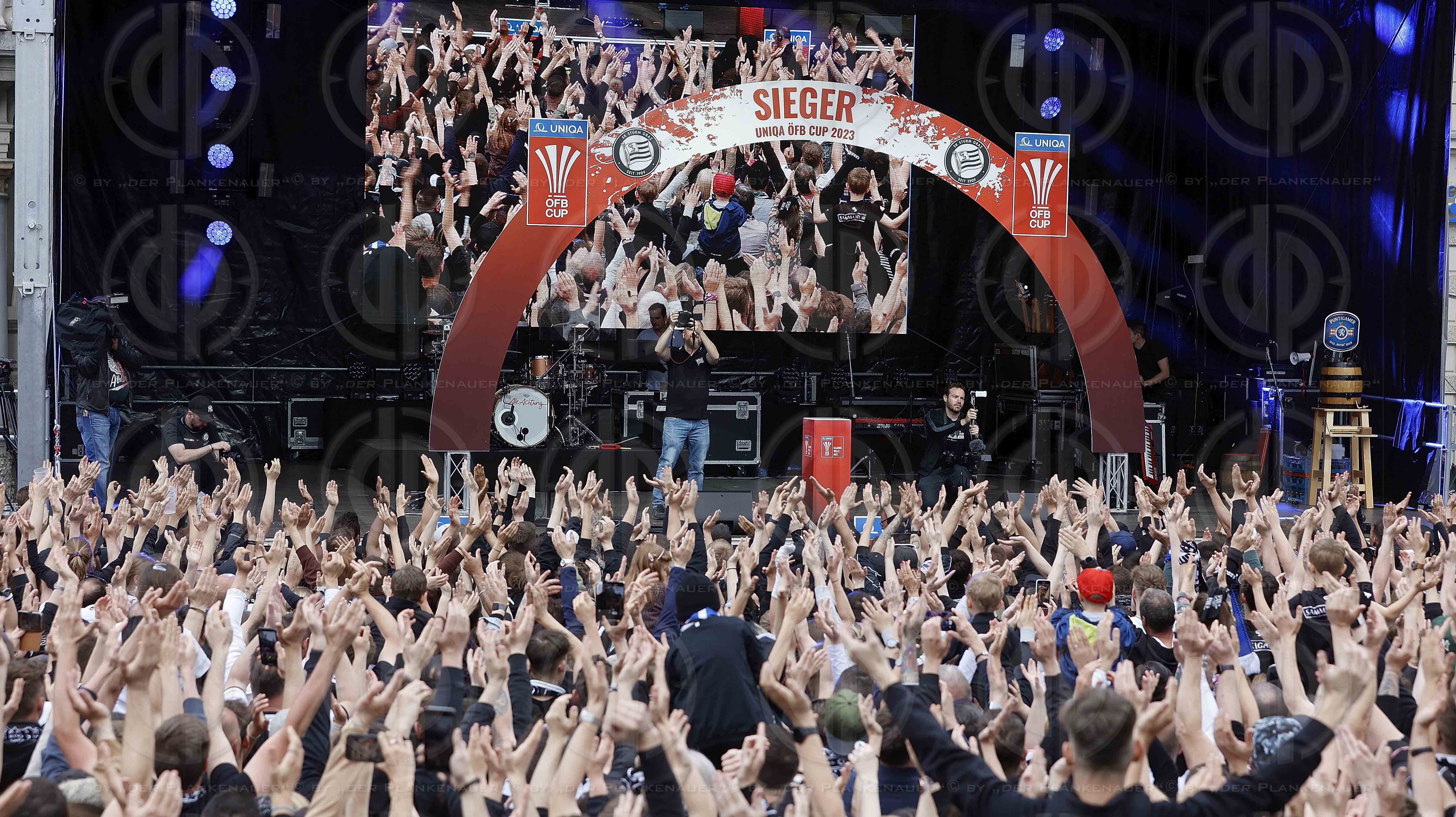 SK Sturm Cupsiegerfeier am Hauptplatz  am 01.05..2023