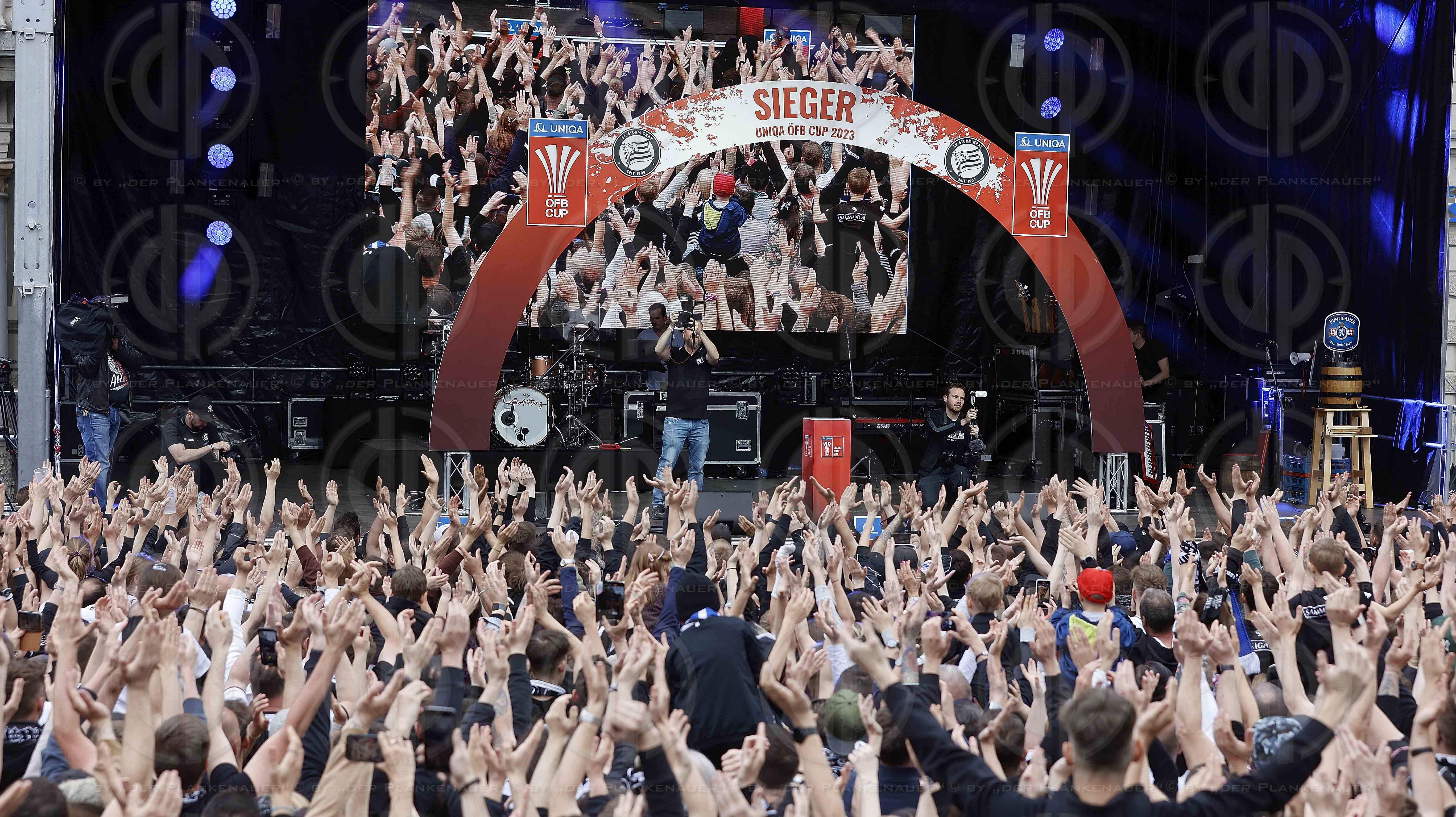 SK Sturm Cupsiegerfeier am Hauptplatz  am 01.05..2023