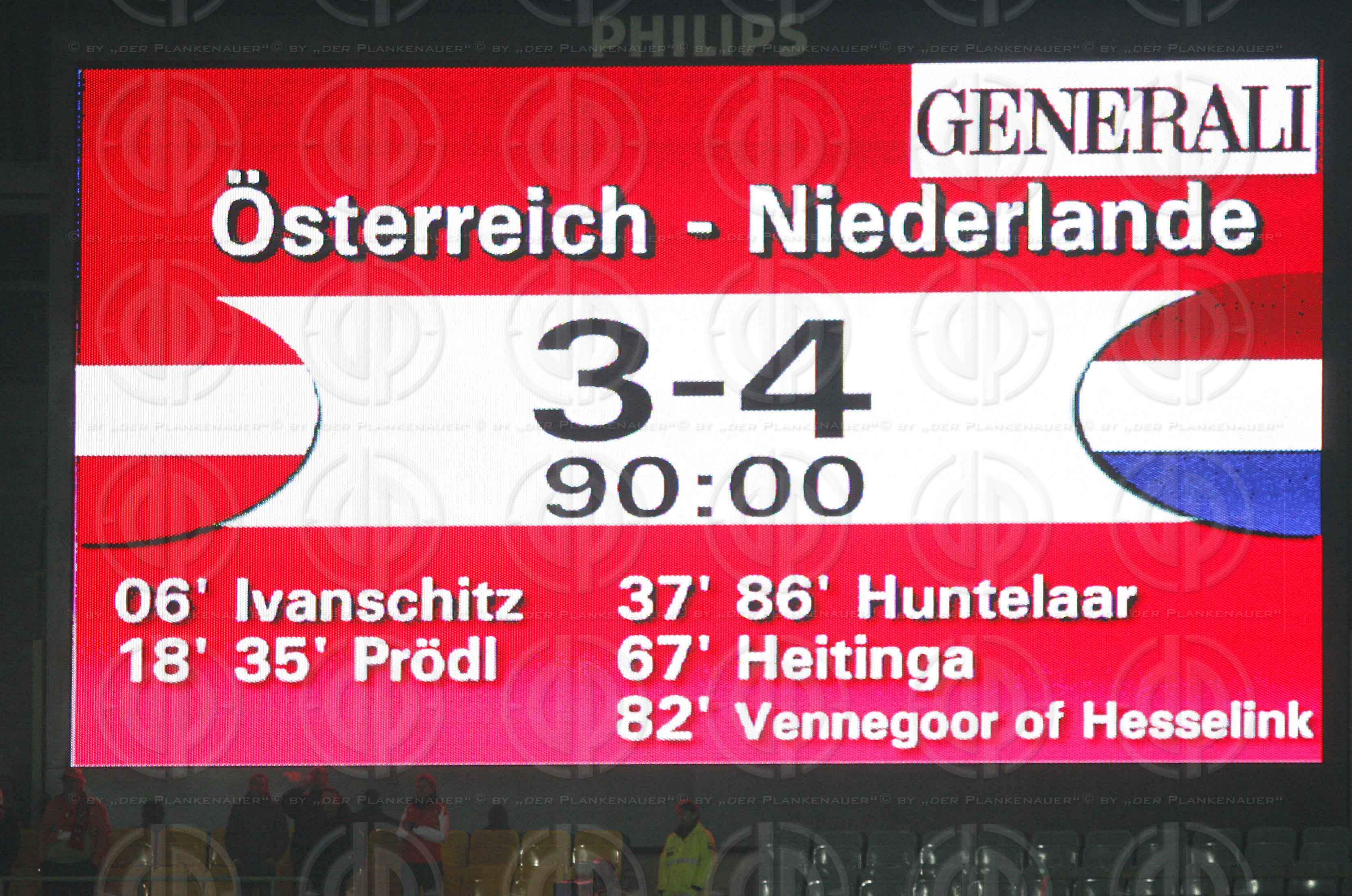 Oesterreich vs. Niederlande (3:4)