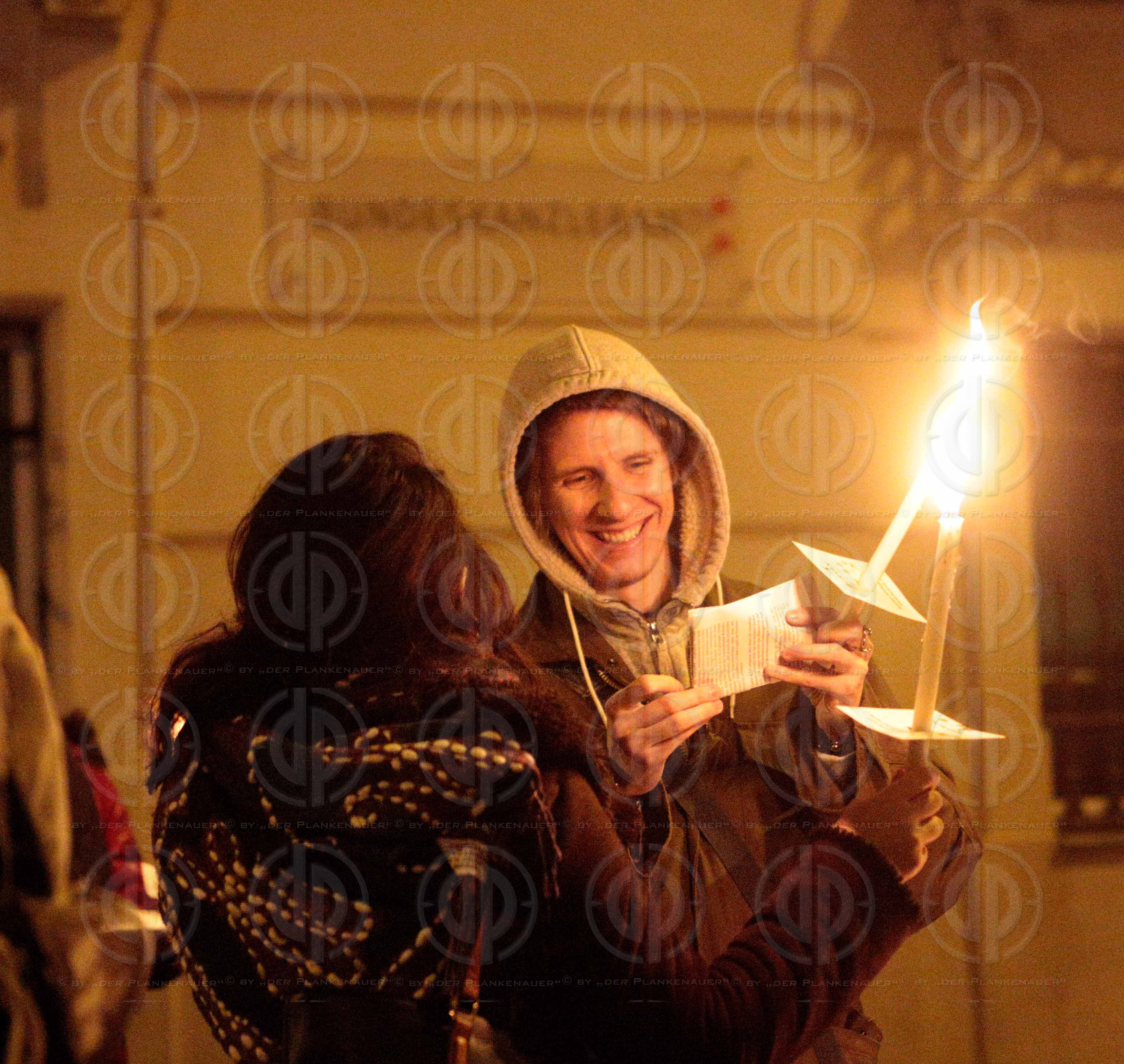 Lichterkette gegen FPOE in der Regierung