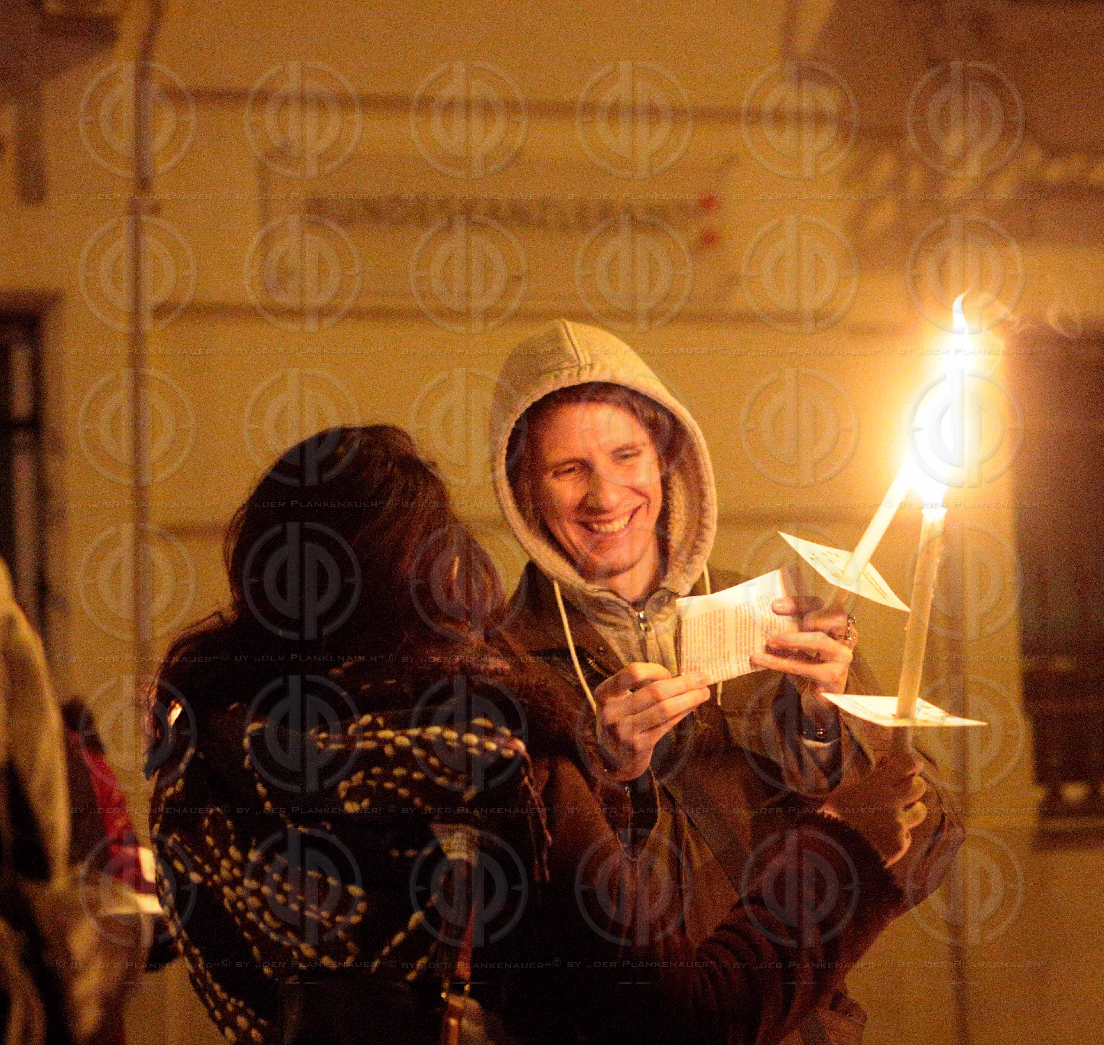 Lichterkette gegen FPOE in der Regierung