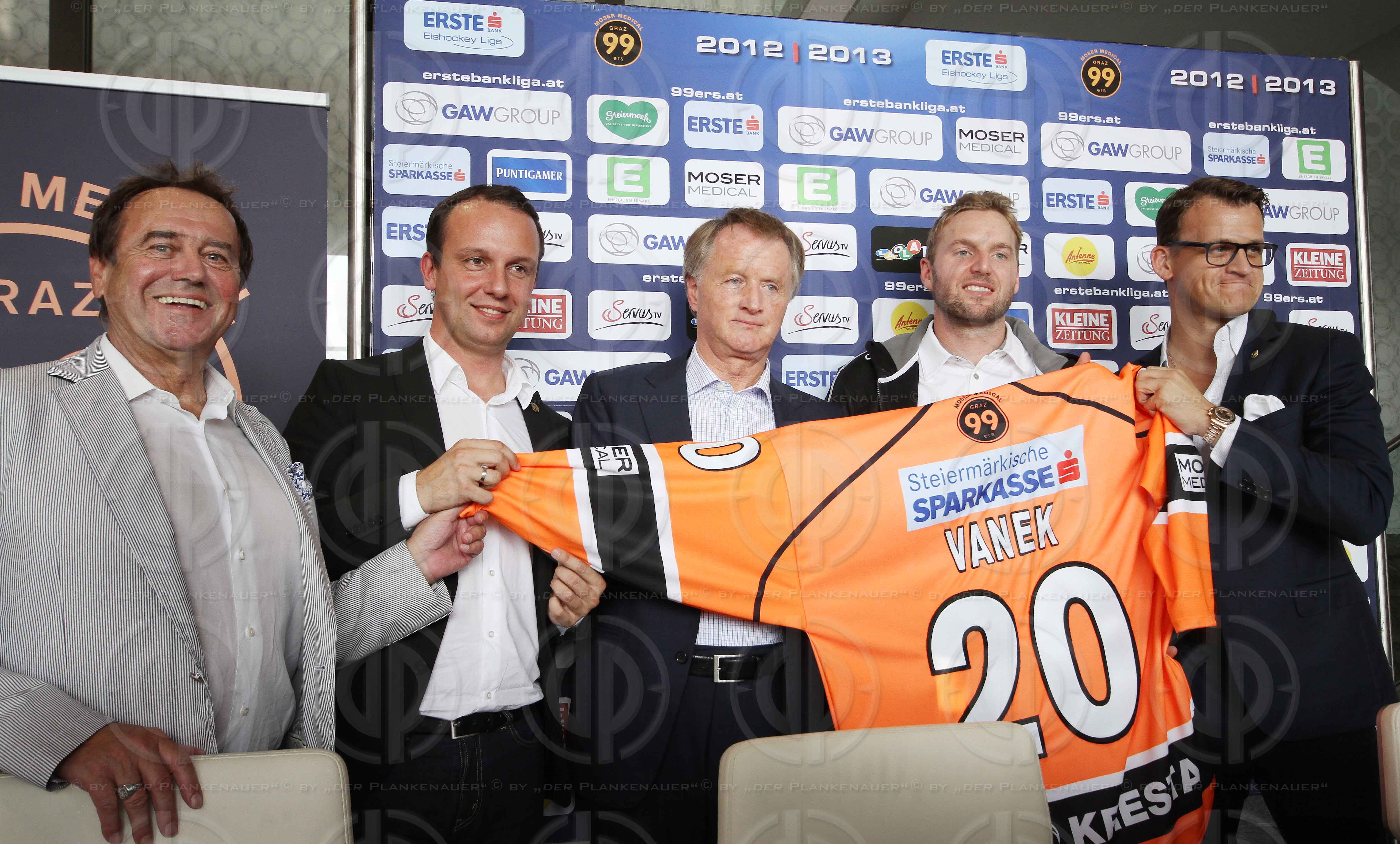 PK Thomas Vanek bei den Graz 99ers