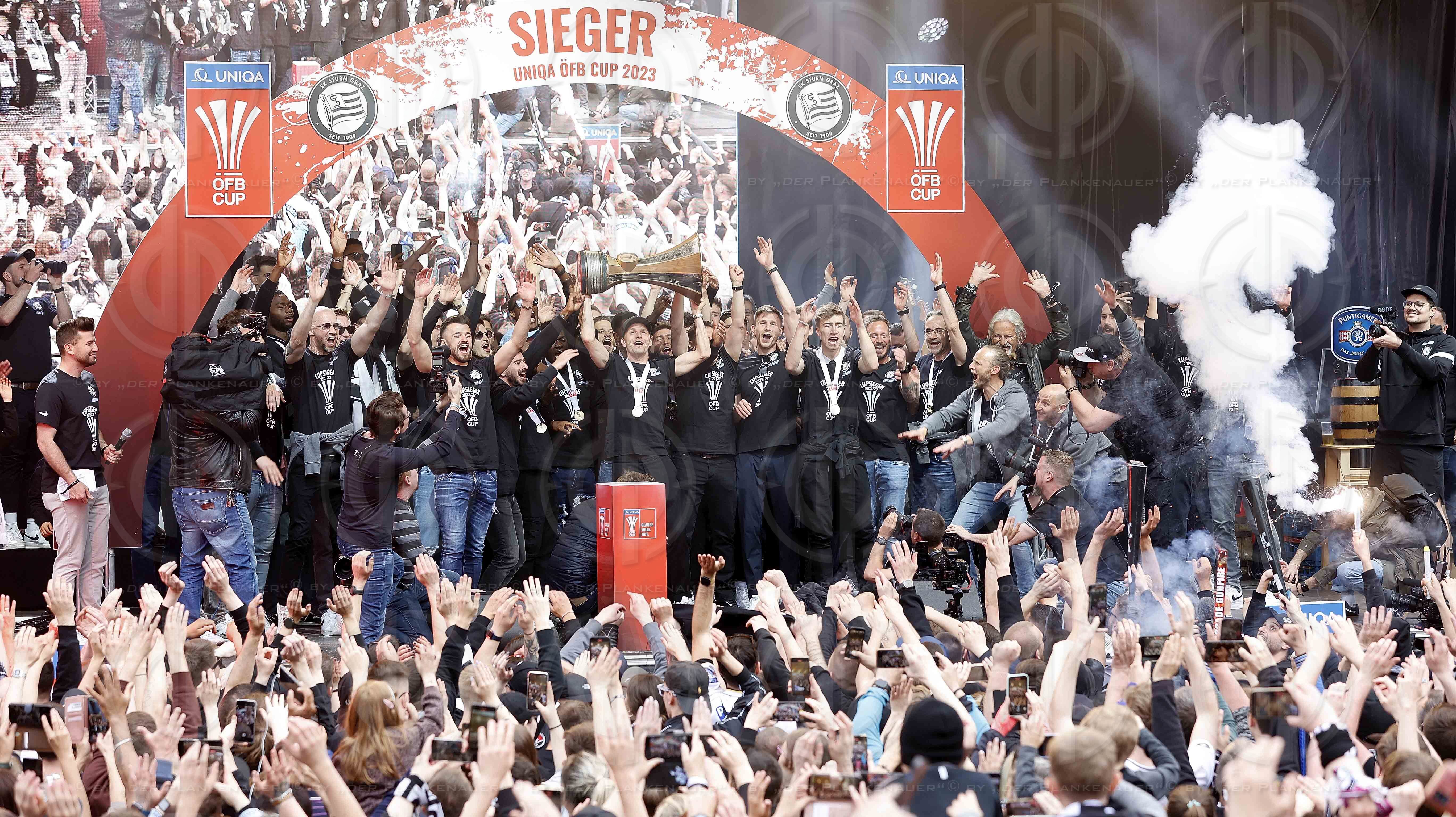 SK Sturm Cupsiegerfeier am Hauptplatz  am 01.05..2023