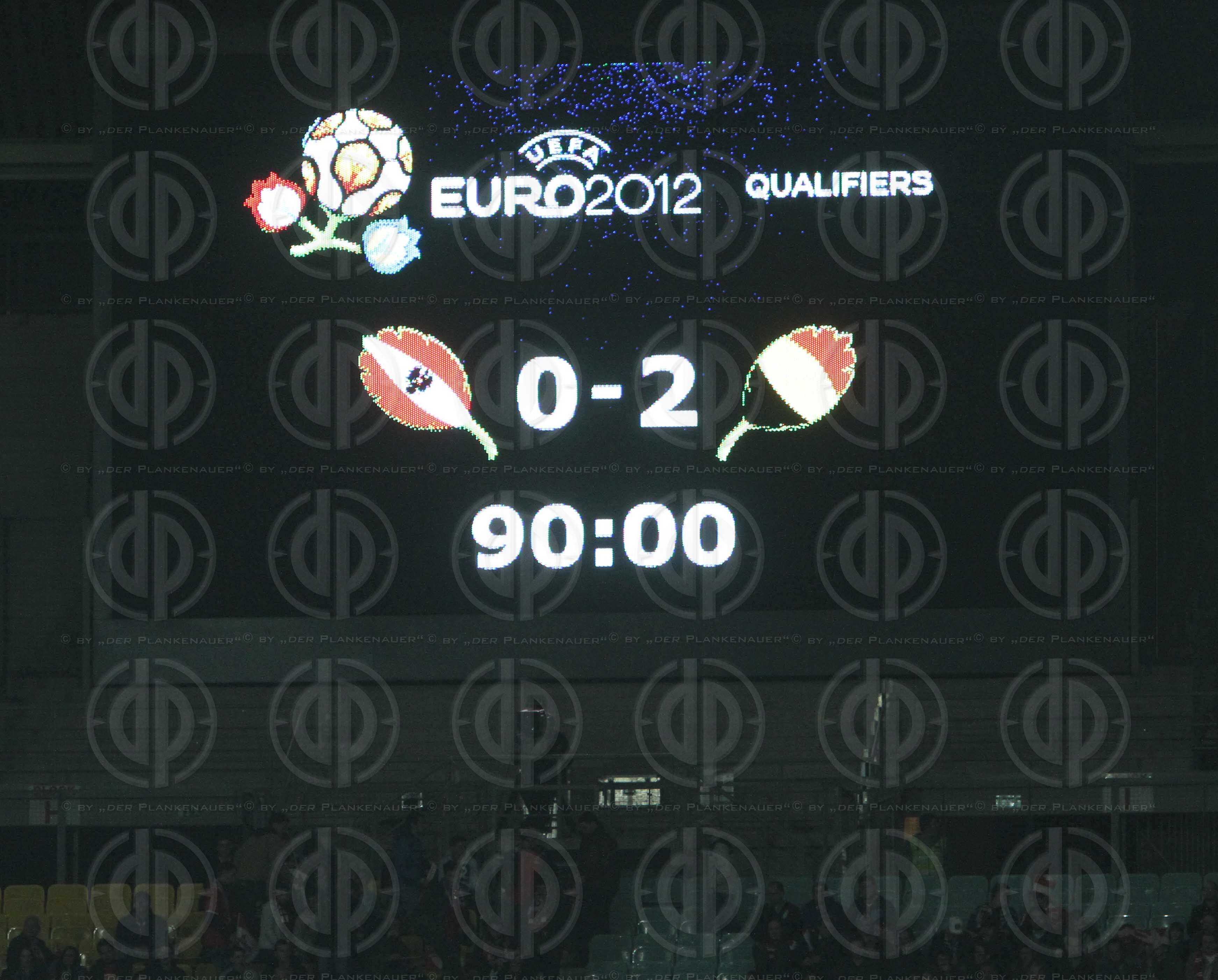 Qualifikation zur UEFA EURO 2012 Österreich vs. Belgien (0:2)