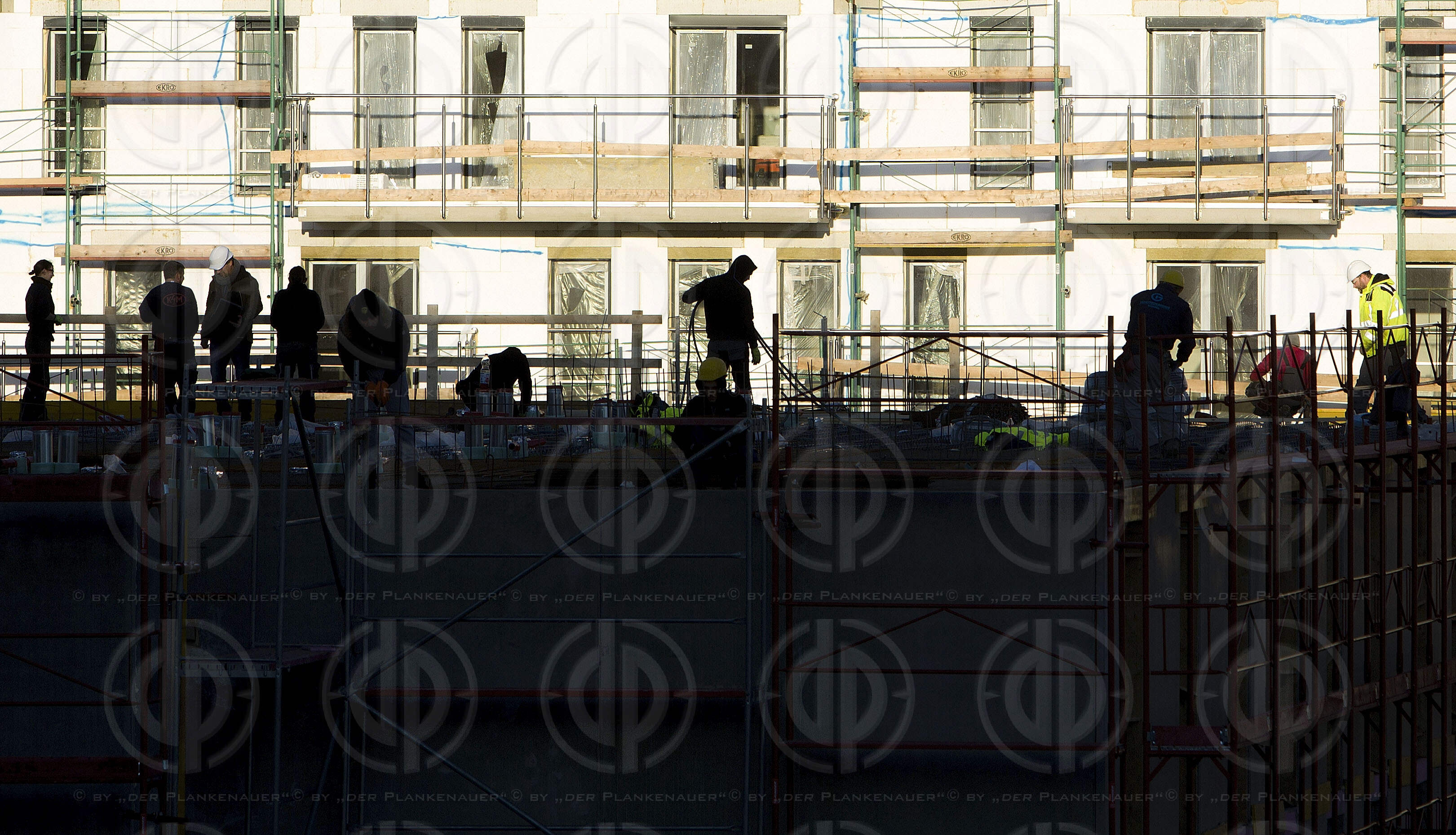 Winterarbeiten am Bau