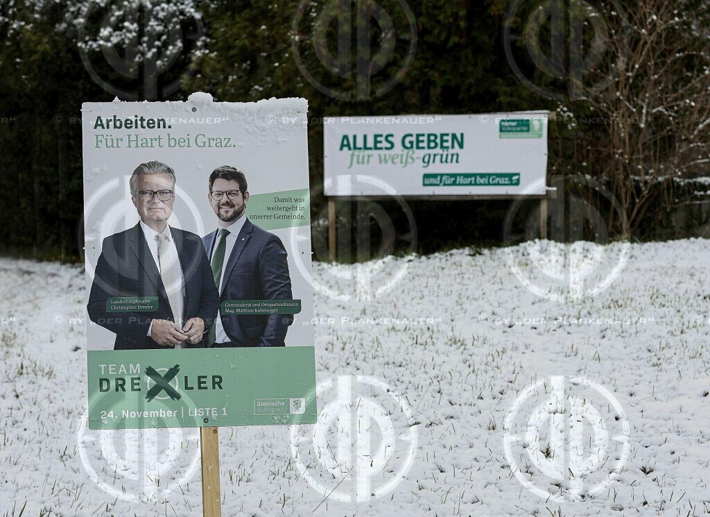 Wahlplakate zu LT-Wahl24 Stmk. am 22.11.2024