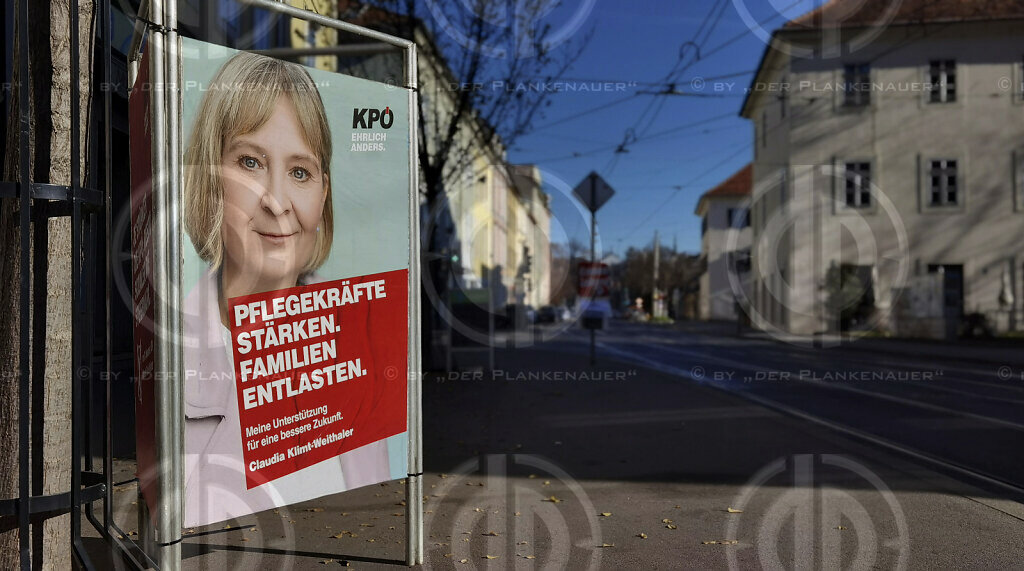 Wahlplakate zu LT-Wahl24 Stmk. am 17.11.2024